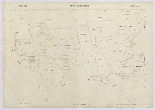 Moutiers-sous-Chantemerle - FRAD079_CADASTRE_RECENT Section AH 