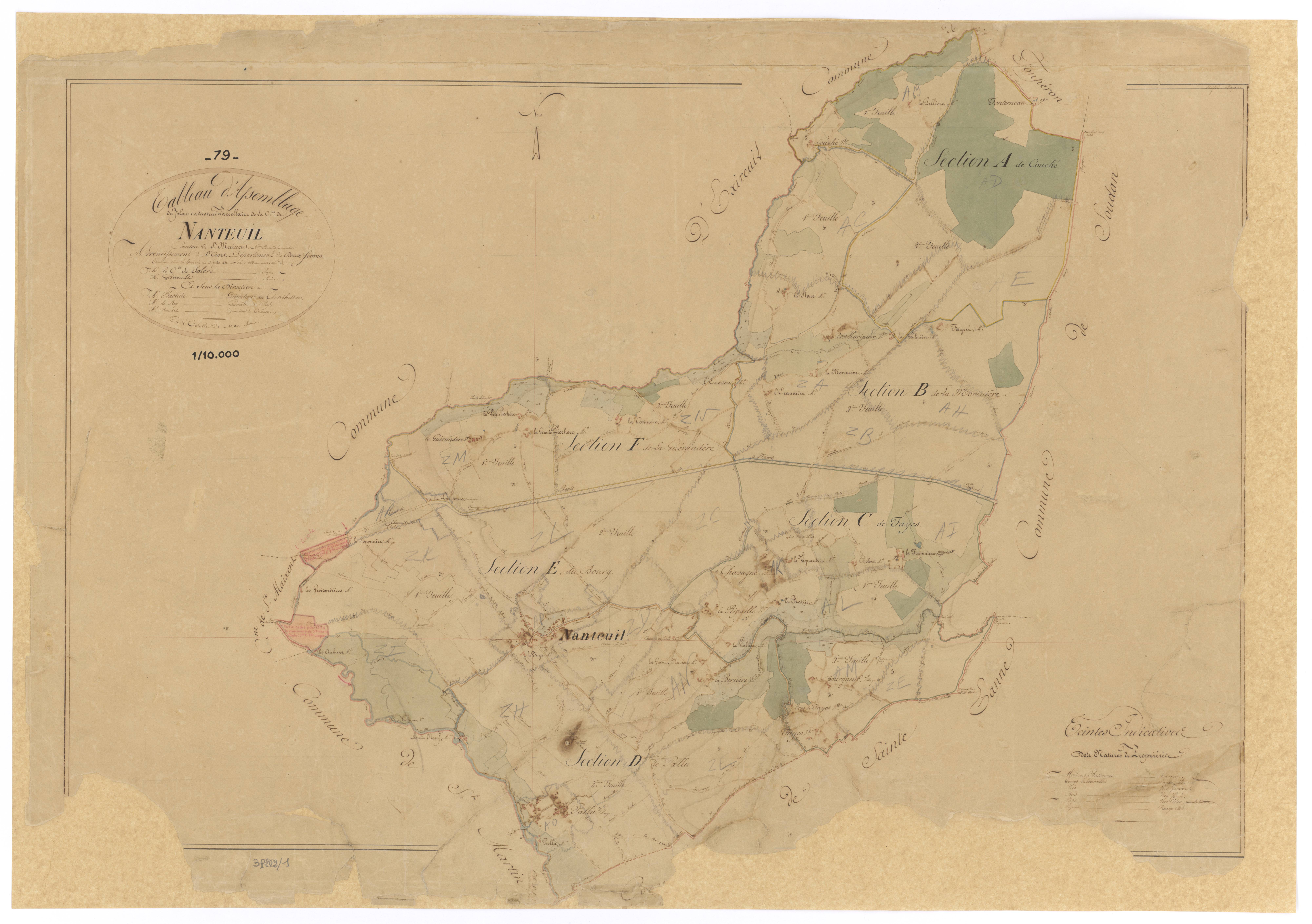 Nanteuil - FRAD079_CADASTRE_NAPOLEONIEN Tableau d'assemblage 