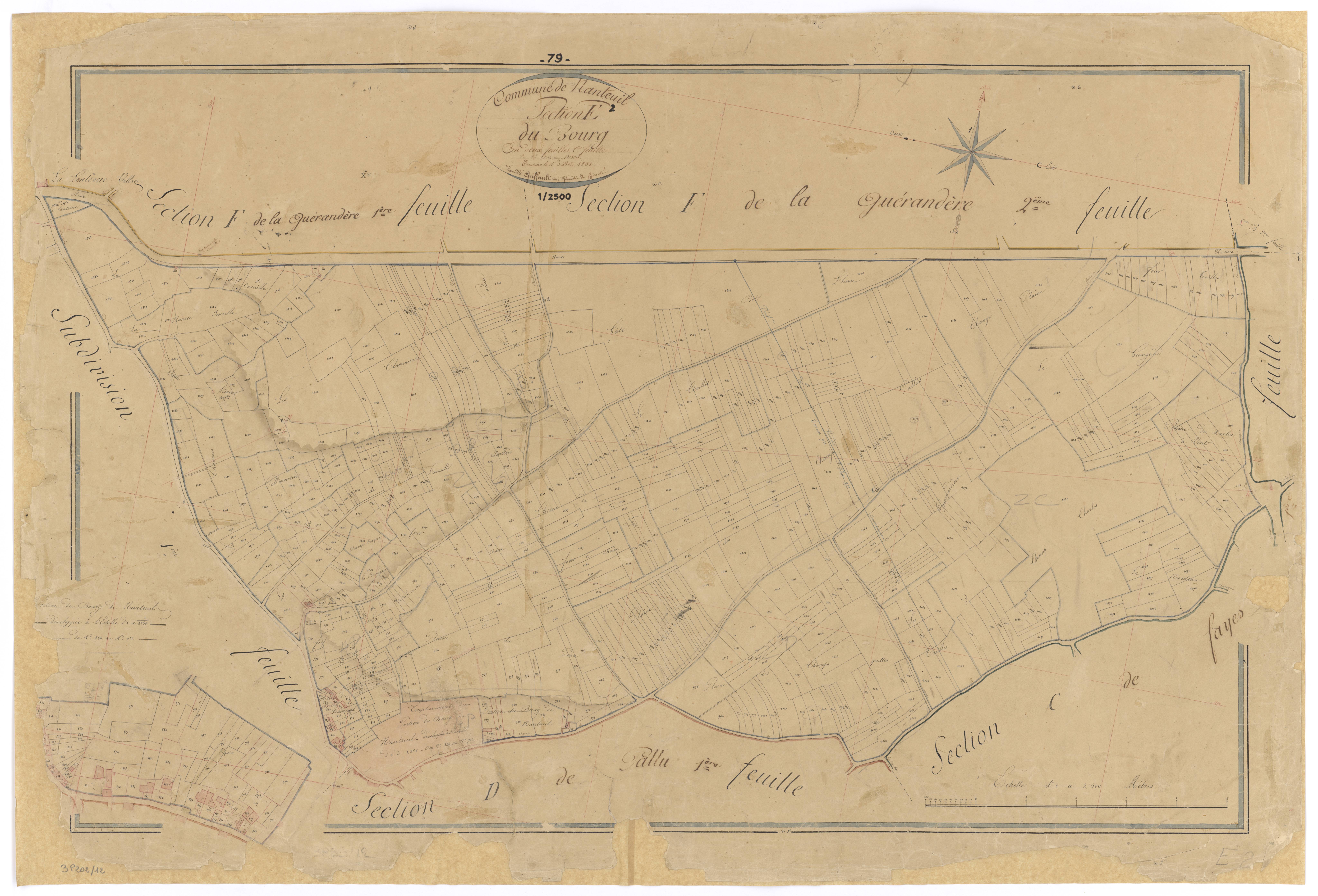 Nanteuil - FRAD079_CADASTRE_NAPOLEONIEN Section E2 dite du Bourg