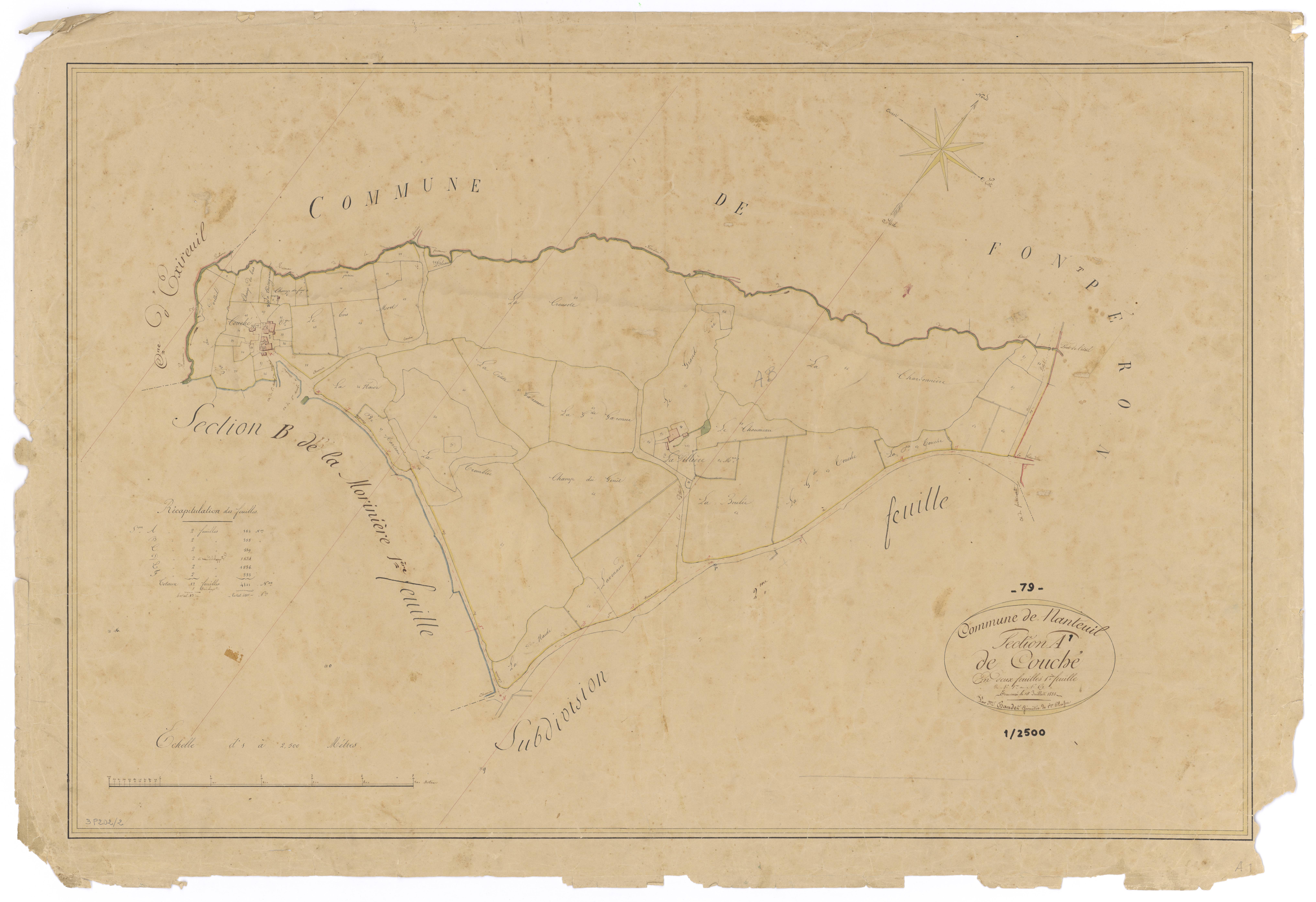 Nanteuil - FRAD079_CADASTRE_NAPOLEONIEN Section A1 dite de Couché