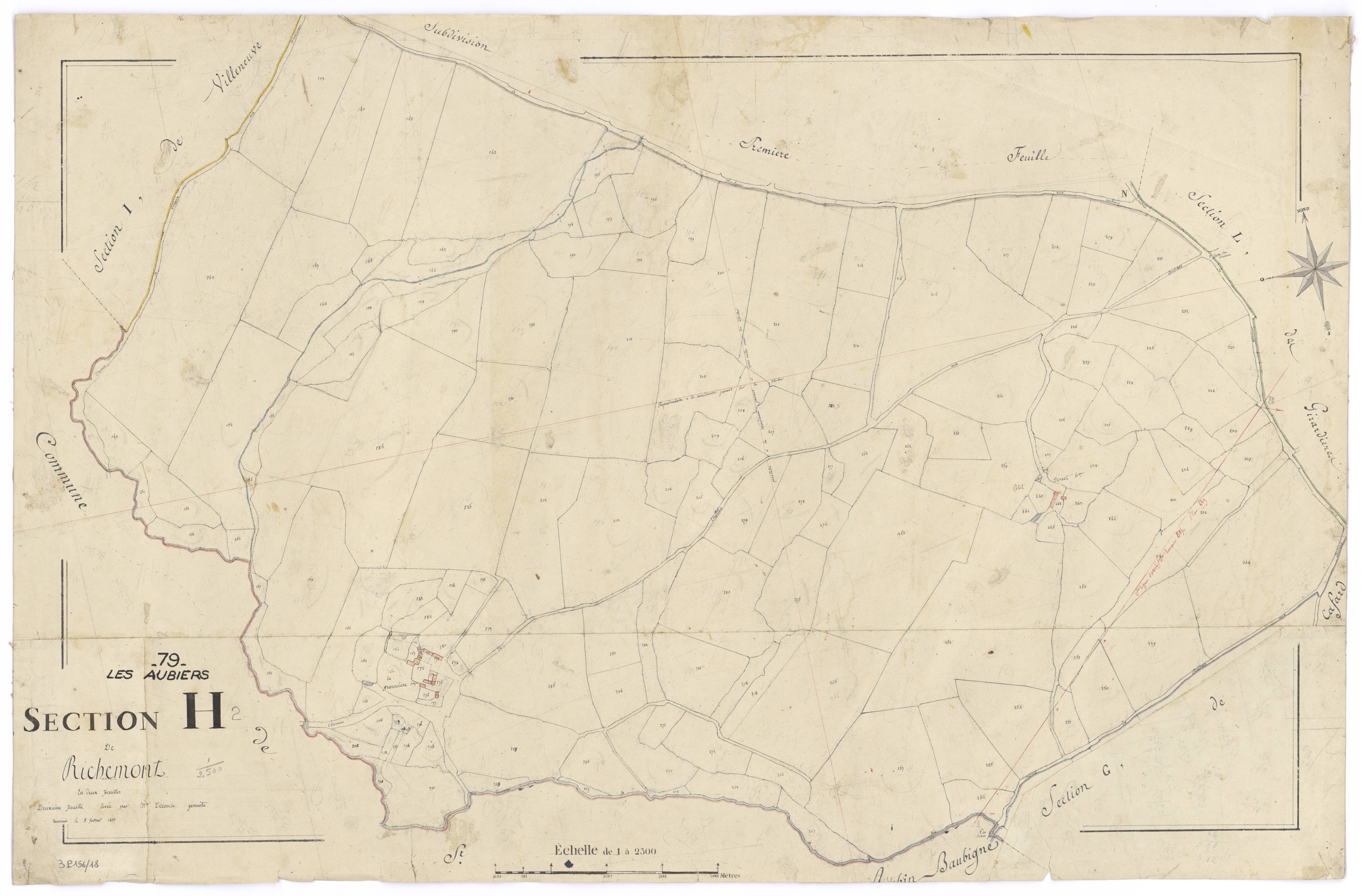 Nueil-les-Aubiers - FRAD079_CADASTRE_NAPOLEONIEN Section H2 dite de Richemont