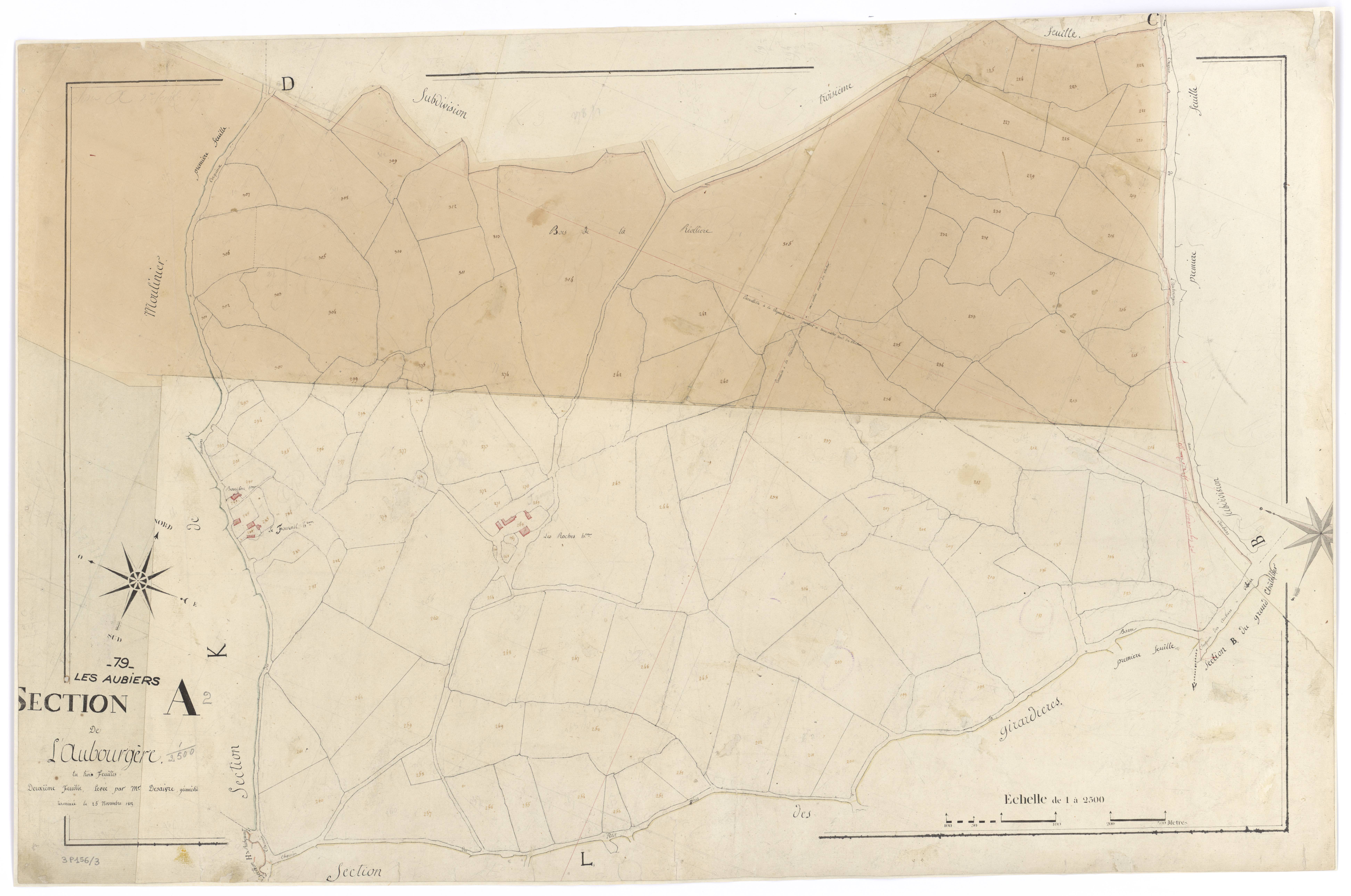 Nueil-les-Aubiers - FRAD079_CADASTRE_NAPOLEONIEN Section A2 dite de L'Aubourgère 