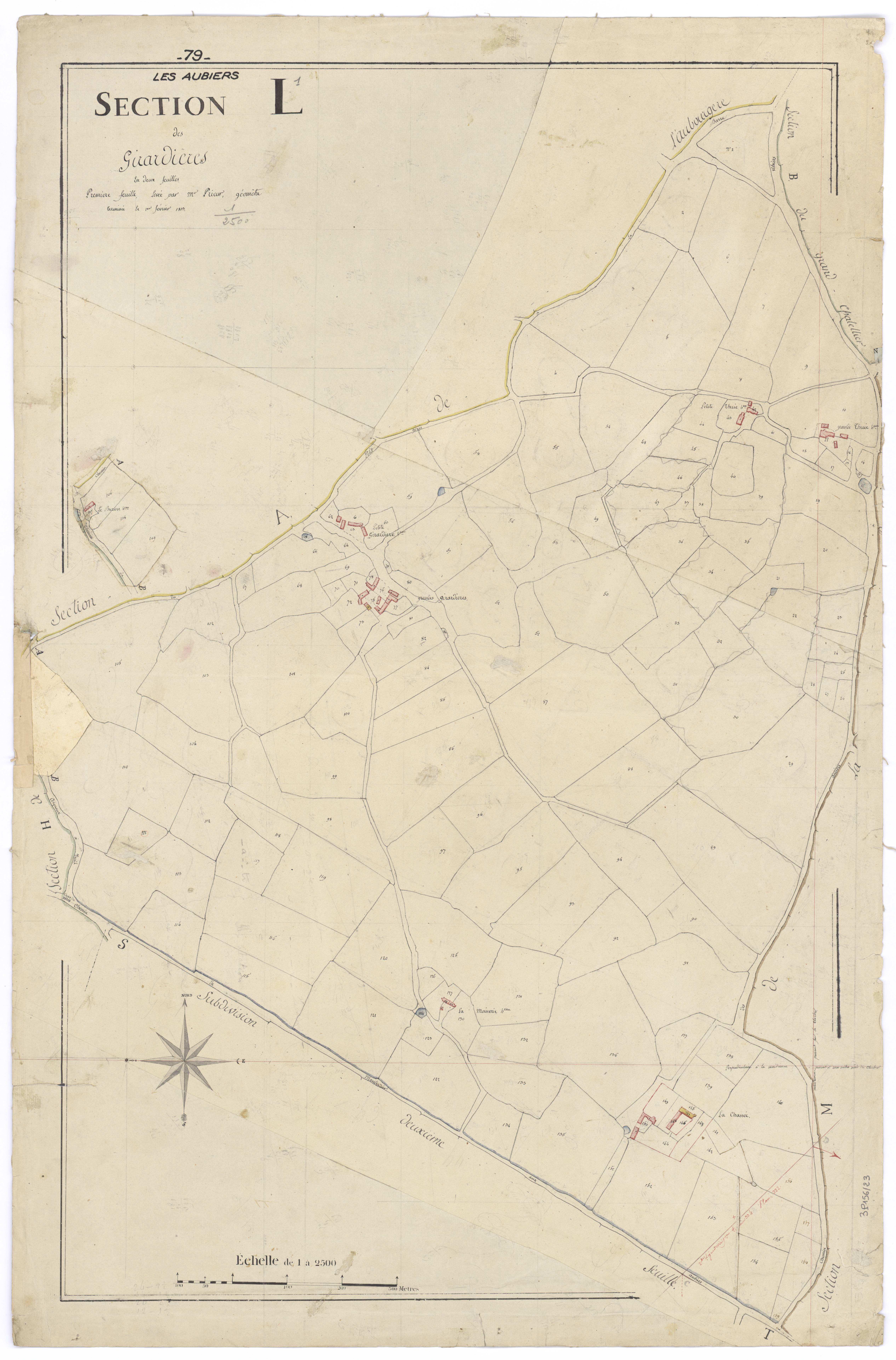 Nueil-les-Aubiers - FRAD079_CADASTRE_NAPOLEONIEN Section L1 dite des Girardières