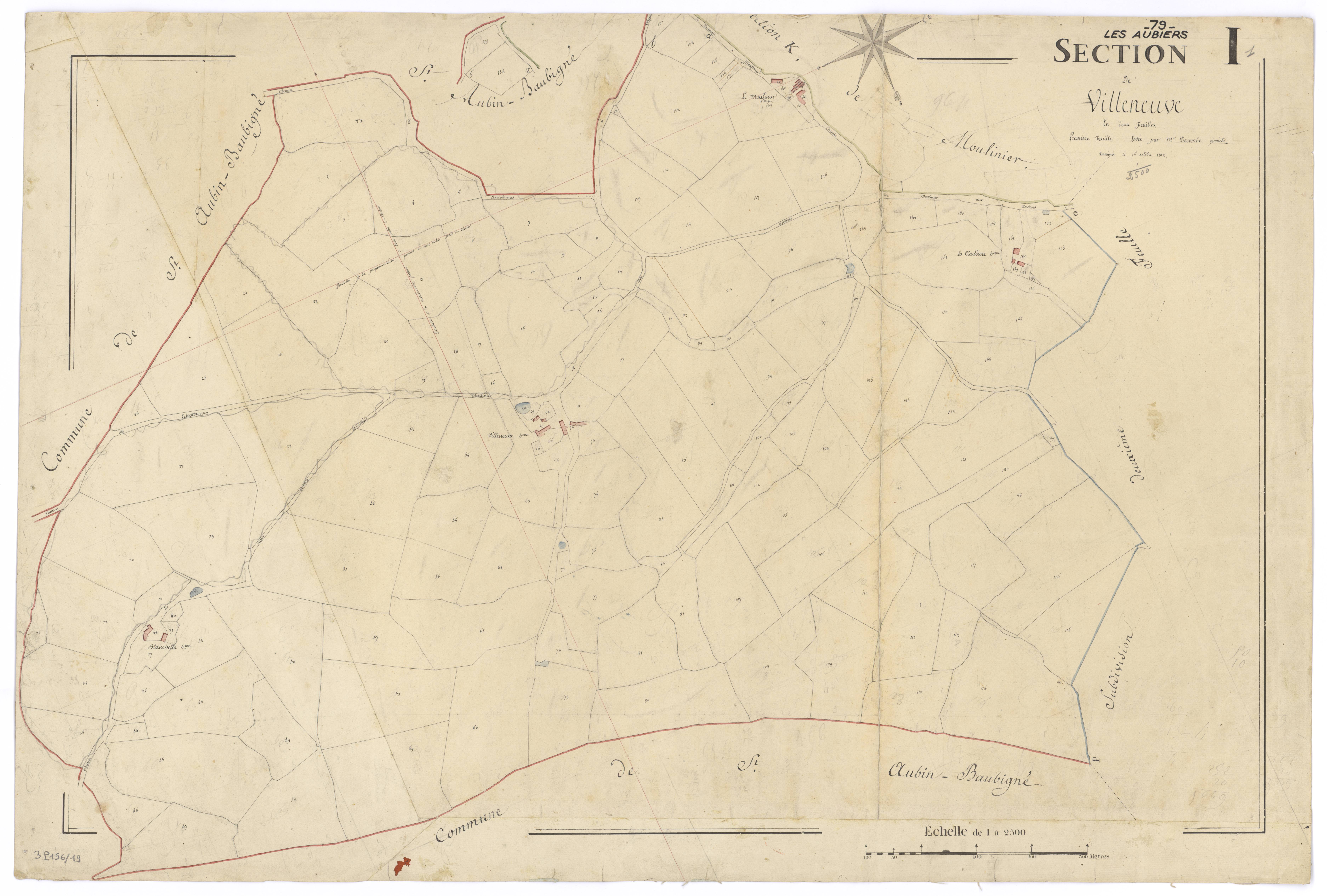 Nueil-les-Aubiers - FRAD079_CADASTRE_NAPOLEONIEN Section I1 dite de Villeneuve