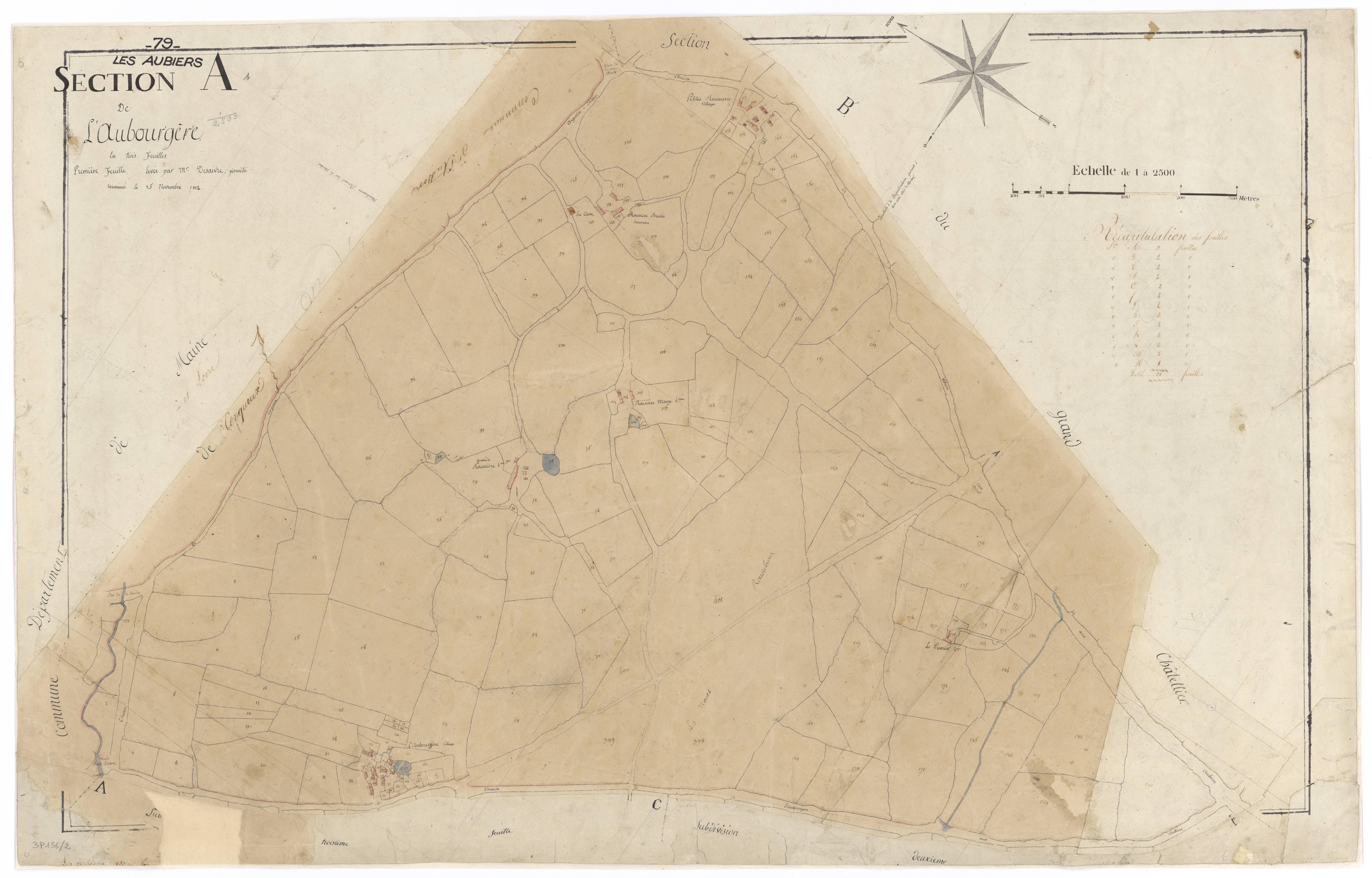 Nueil-les-Aubiers - FRAD079_CADASTRE_NAPOLEONIEN Section A1 dite de L'Aubourgère