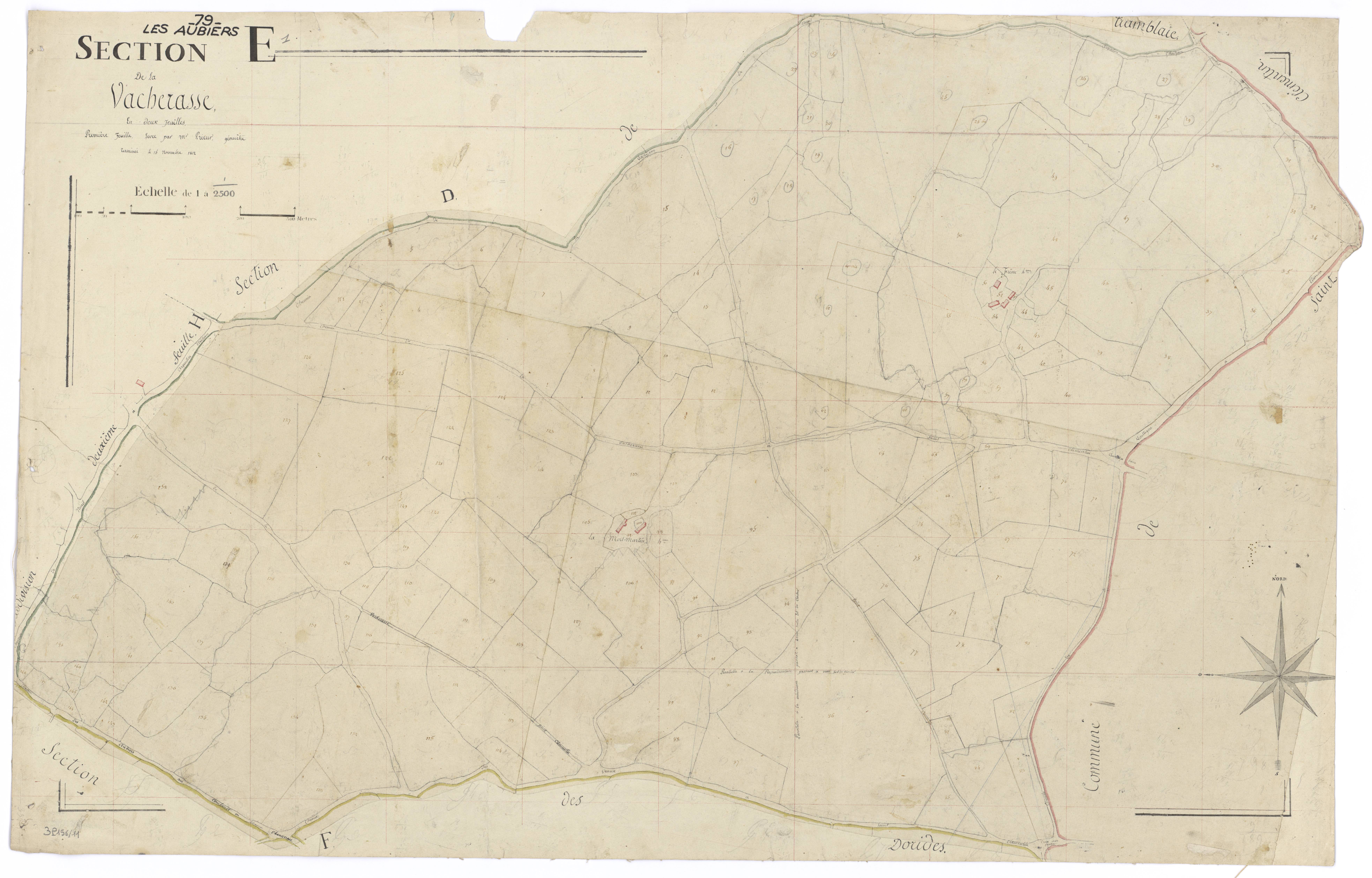Nueil-les-Aubiers - FRAD079_CADASTRE_NAPOLEONIEN Section E1 dite de La Vacherasse 