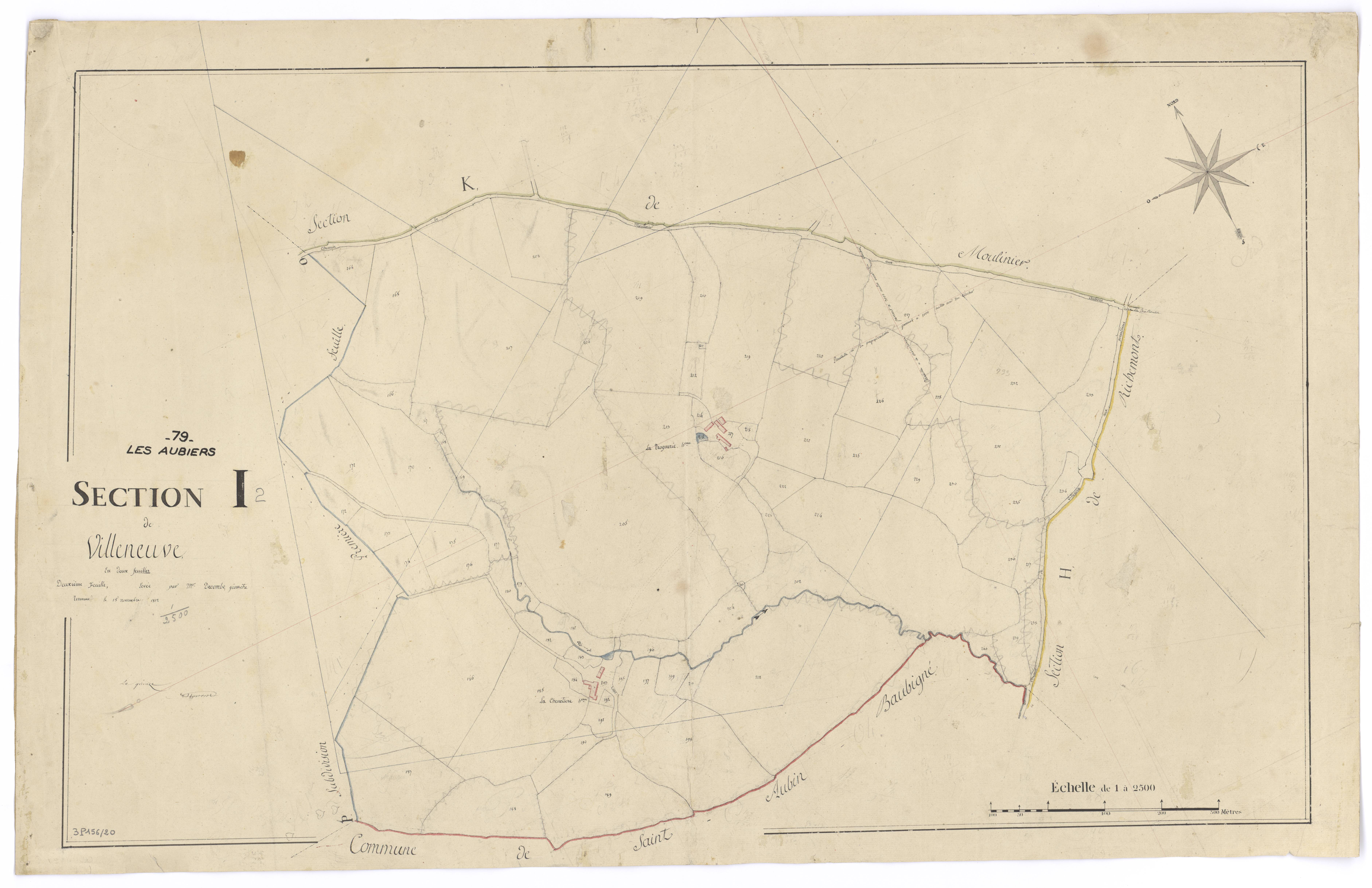 Nueil-les-Aubiers - FRAD079_CADASTRE_NAPOLEONIEN Section I2 dite de Villeneuve 