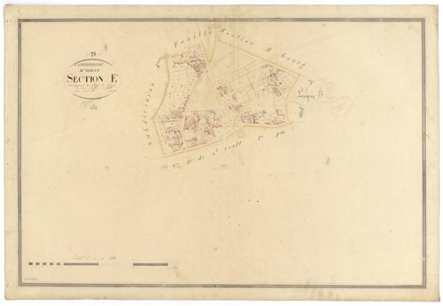 Oiron - FRAD079_CADASTRE_NAPOLEONIEN Section E1 développement du village de Leugny 