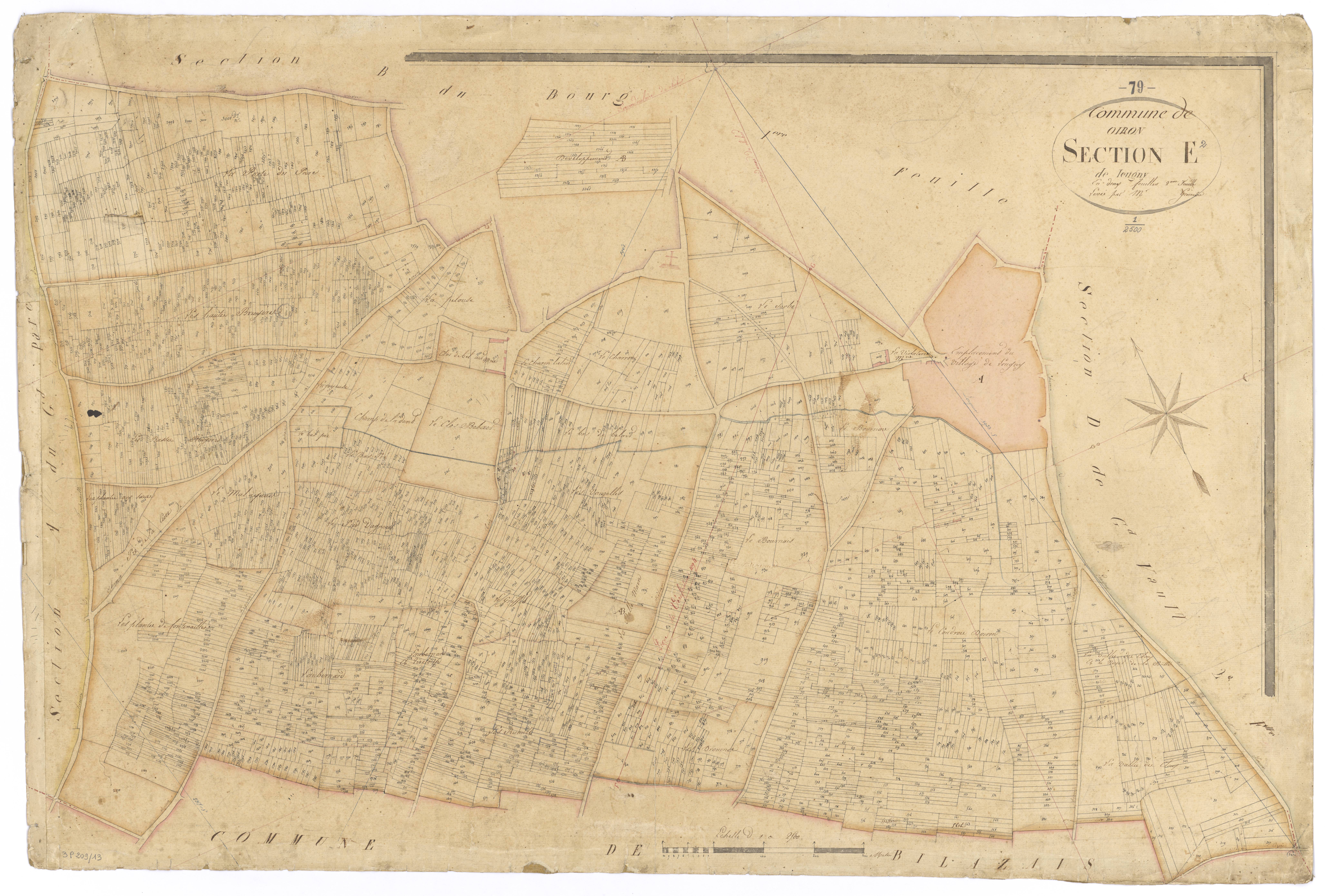 Oiron - FRAD079_CADASTRE_NAPOLEONIEN Section E2 dite de Leugny 