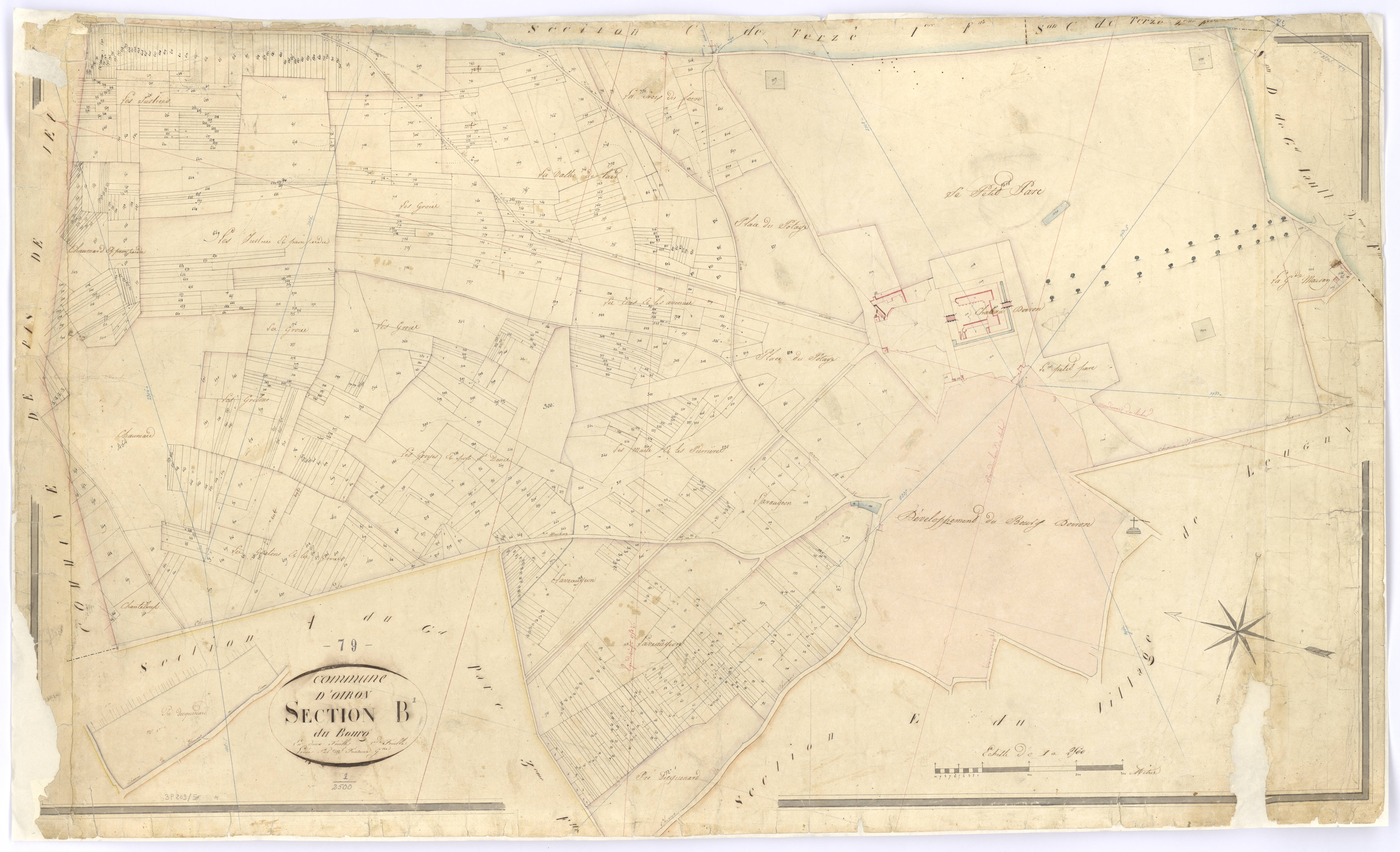 Oiron - FRAD079_CADASTRE_NAPOLEONIEN Section B1 dite du Bourg 