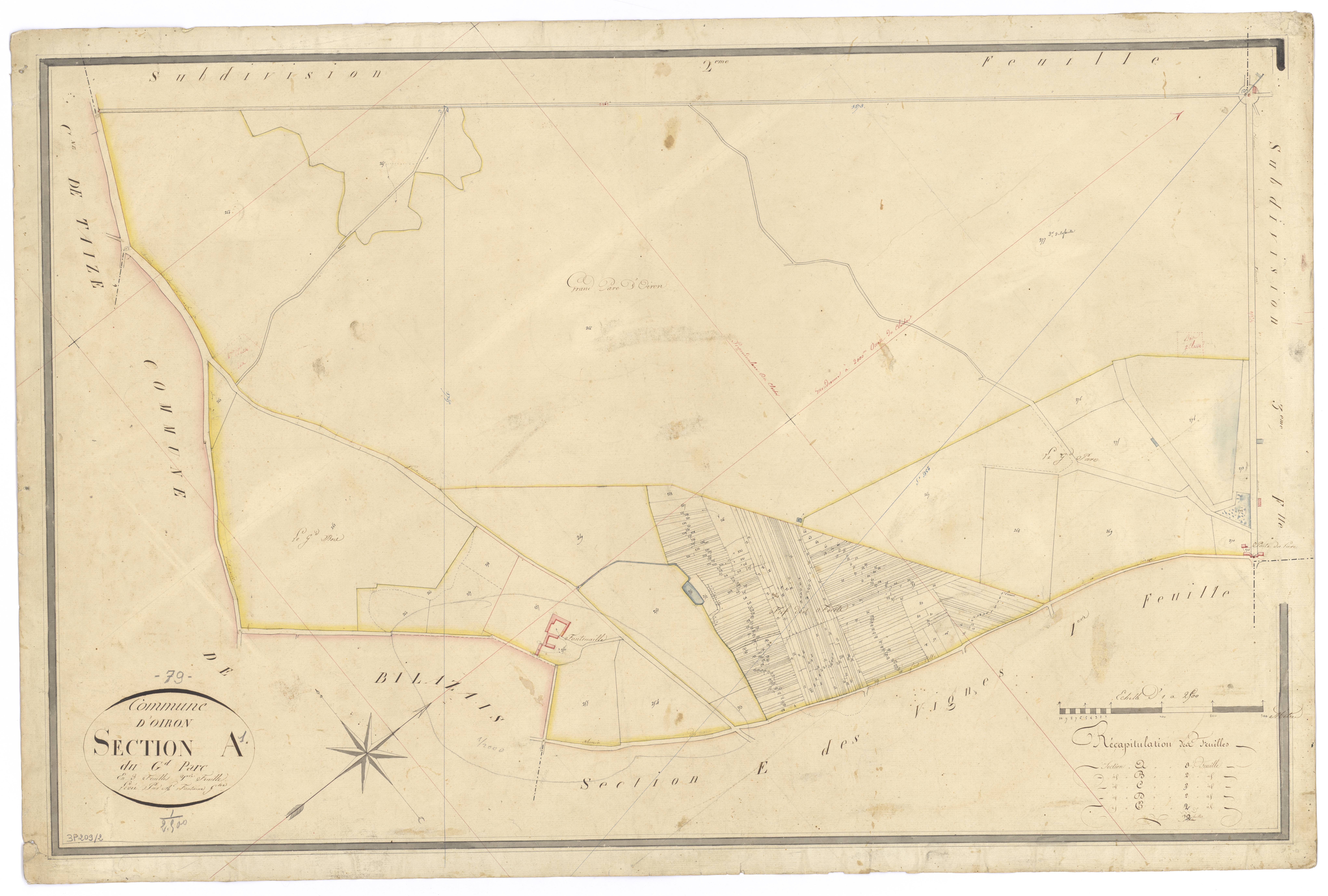 Oiron - FRAD079_CADASTRE_NAPOLEONIEN Section A1 dite du Grand Parc 