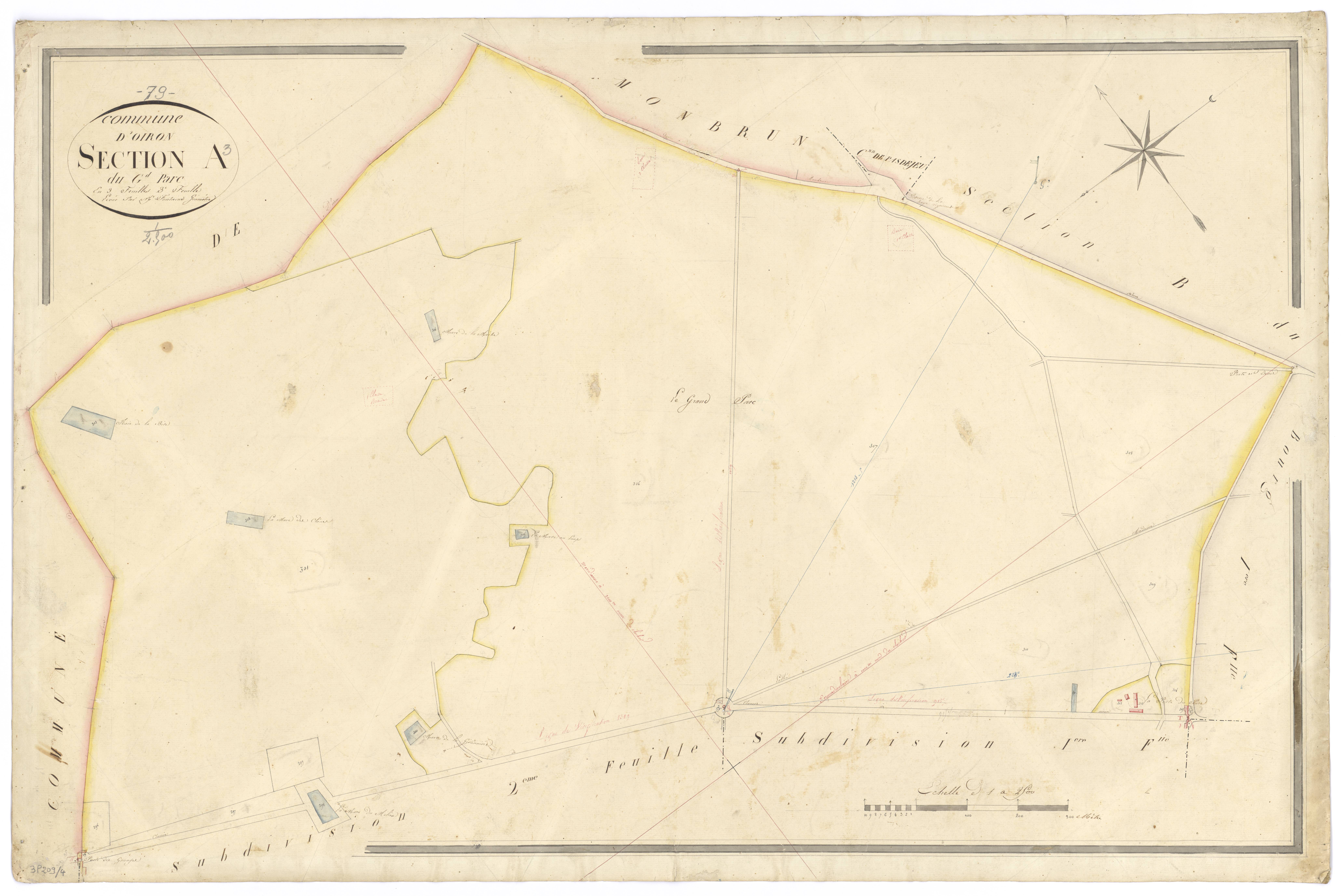 Oiron - FRAD079_CADASTRE_NAPOLEONIEN Section A3 dite du Grand Parc 