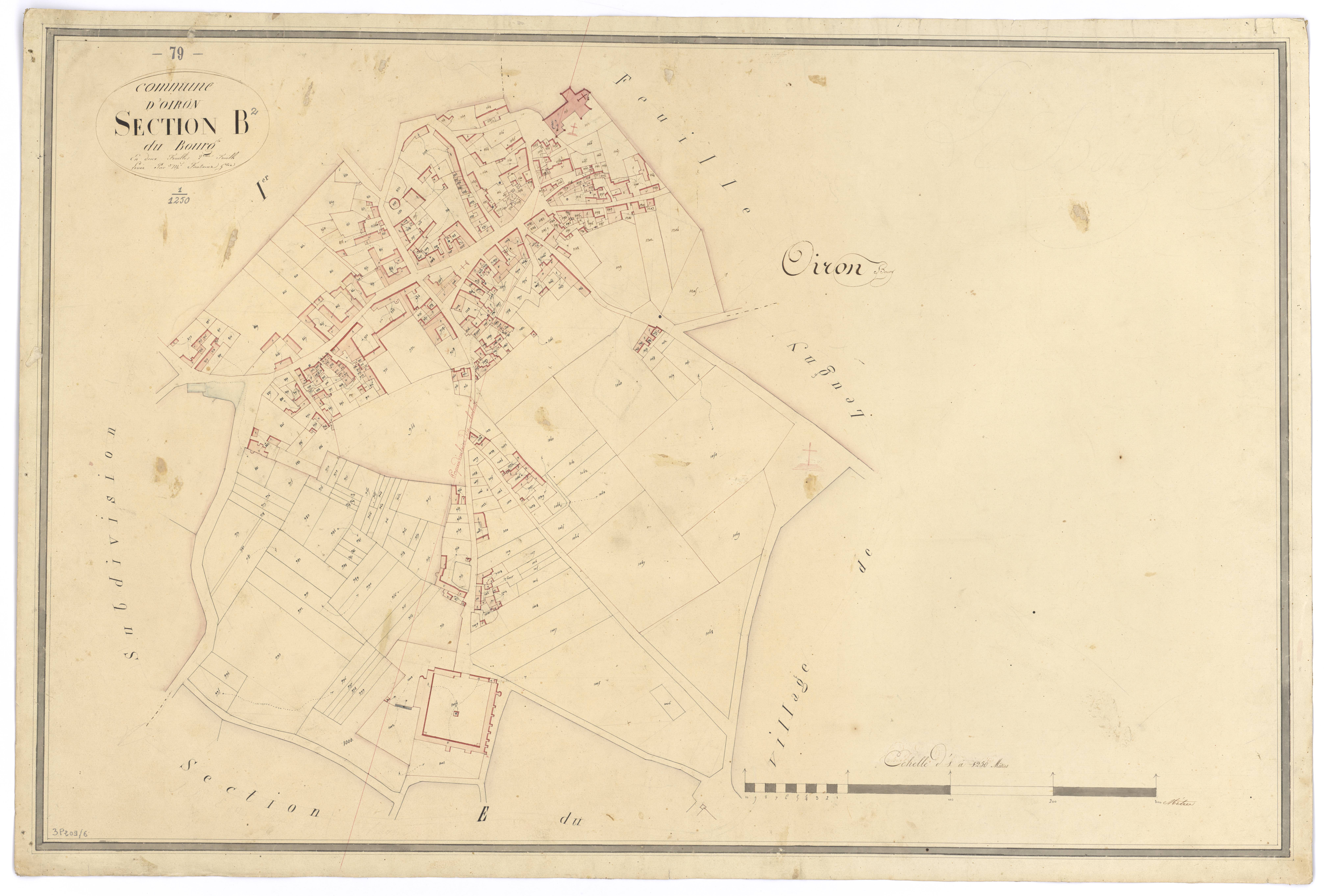 Oiron - FRAD079_CADASTRE_NAPOLEONIEN Section B2 dite du Bourg 