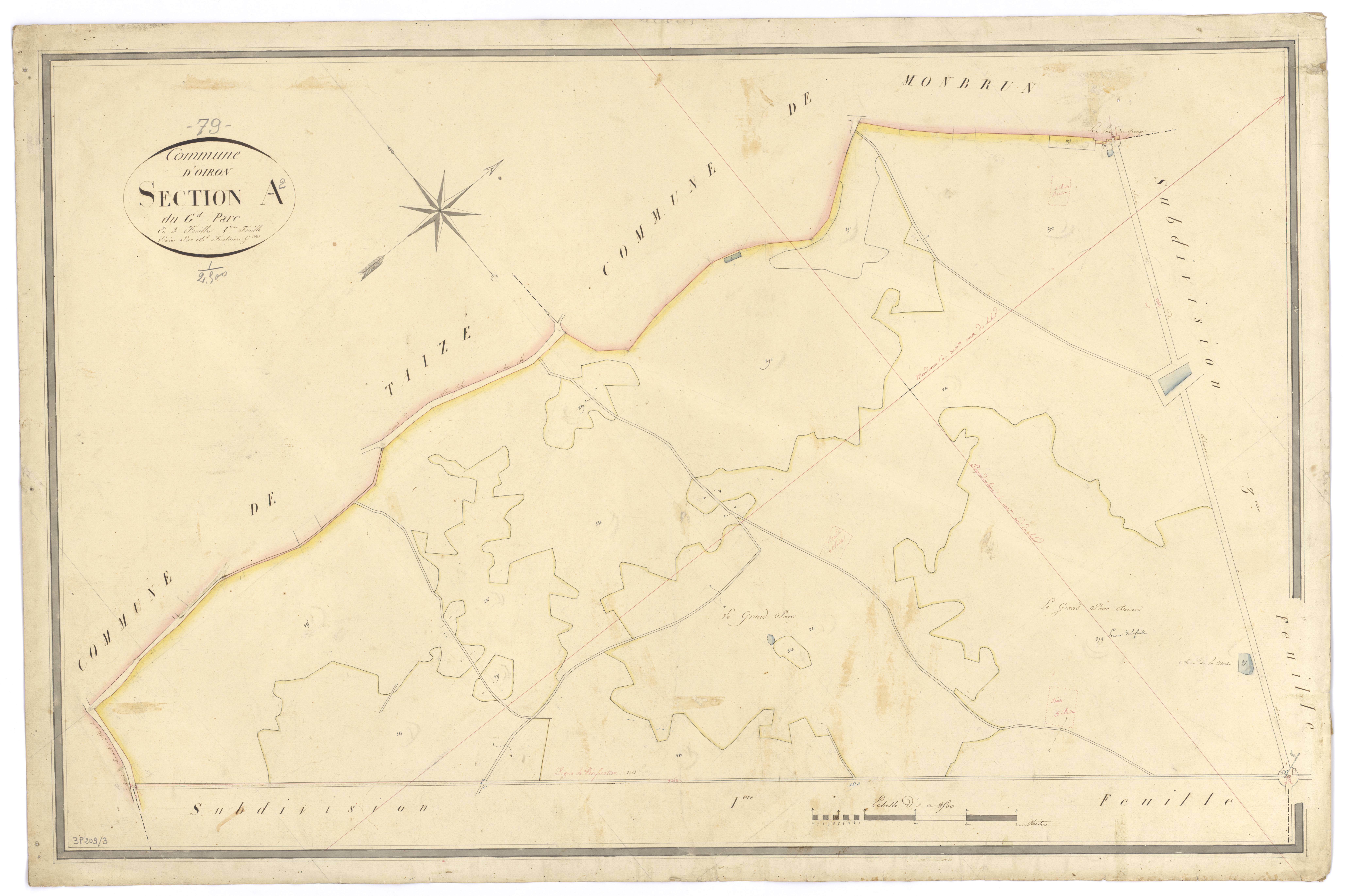 Oiron - FRAD079_CADASTRE_NAPOLEONIEN Section A2 dite du Grand Parc 