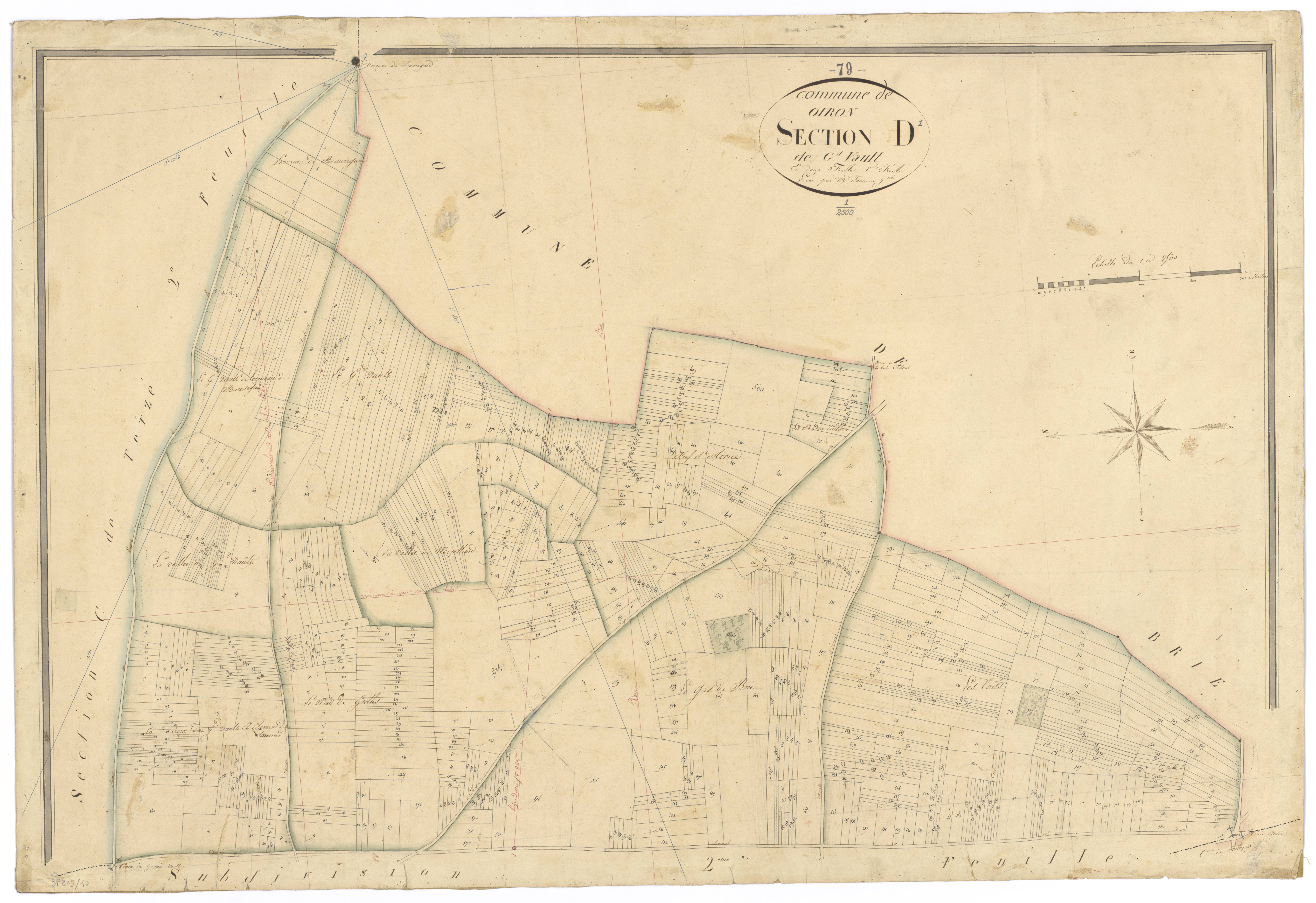 Oiron - FRAD079_CADASTRE_NAPOLEONIEN Section D1 dite de Grand Vault 