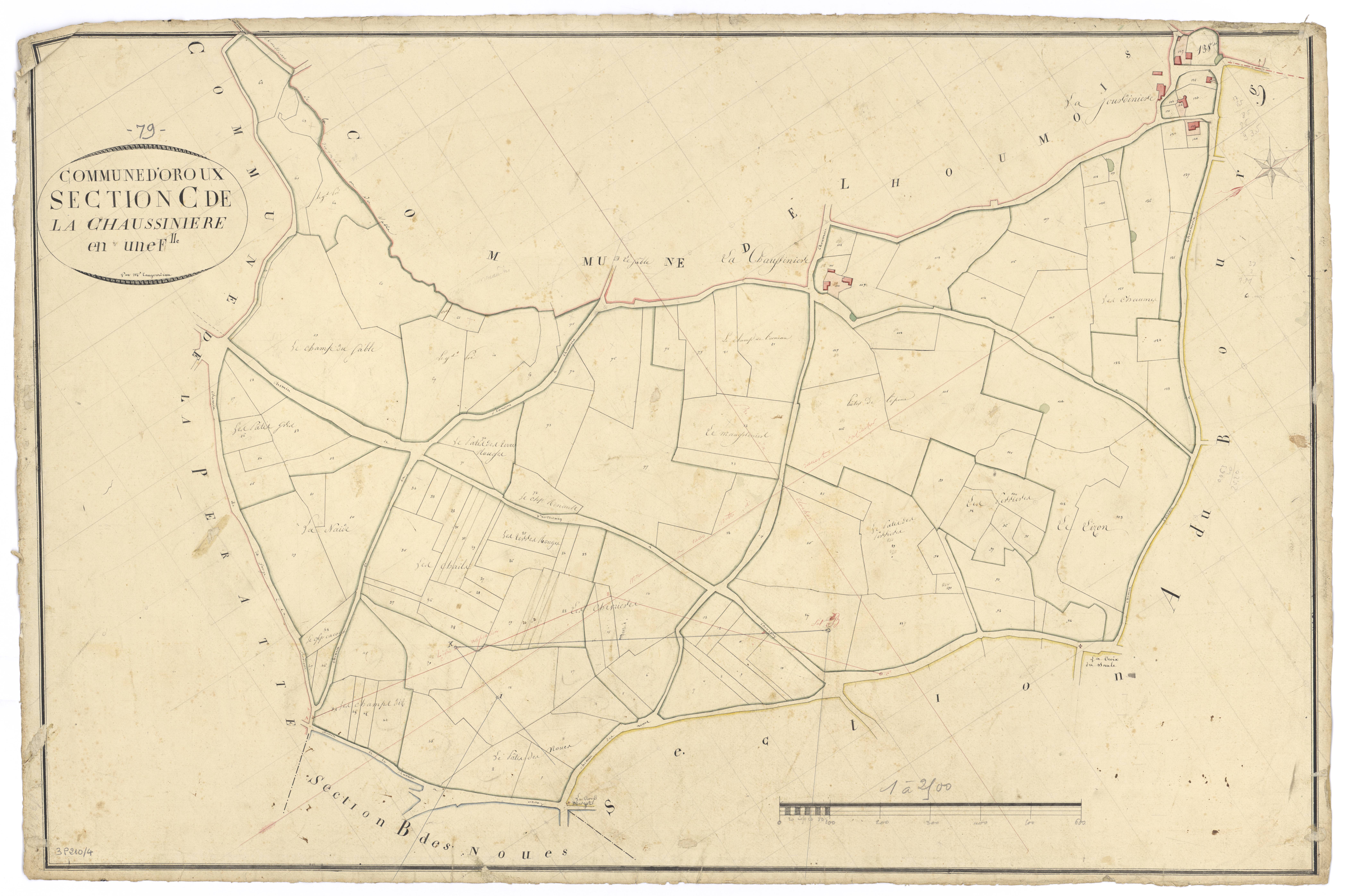 Oroux - FRAD079_CADASTRE_NAPOLEONIEN Section C dite de la Chaussinière