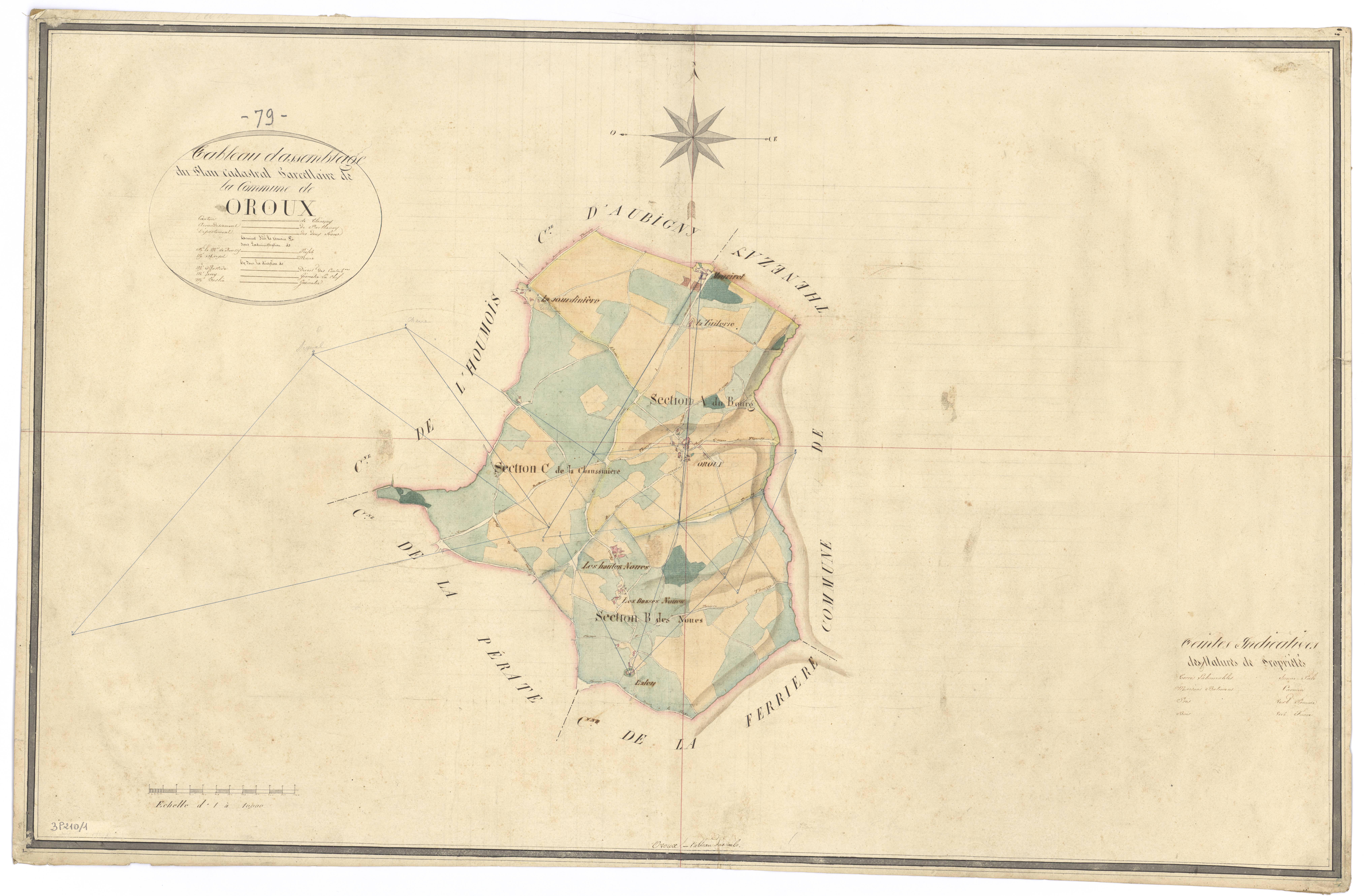Oroux - FRAD079_CADASTRE_NAPOLEONIEN Tableau d'assemblage 