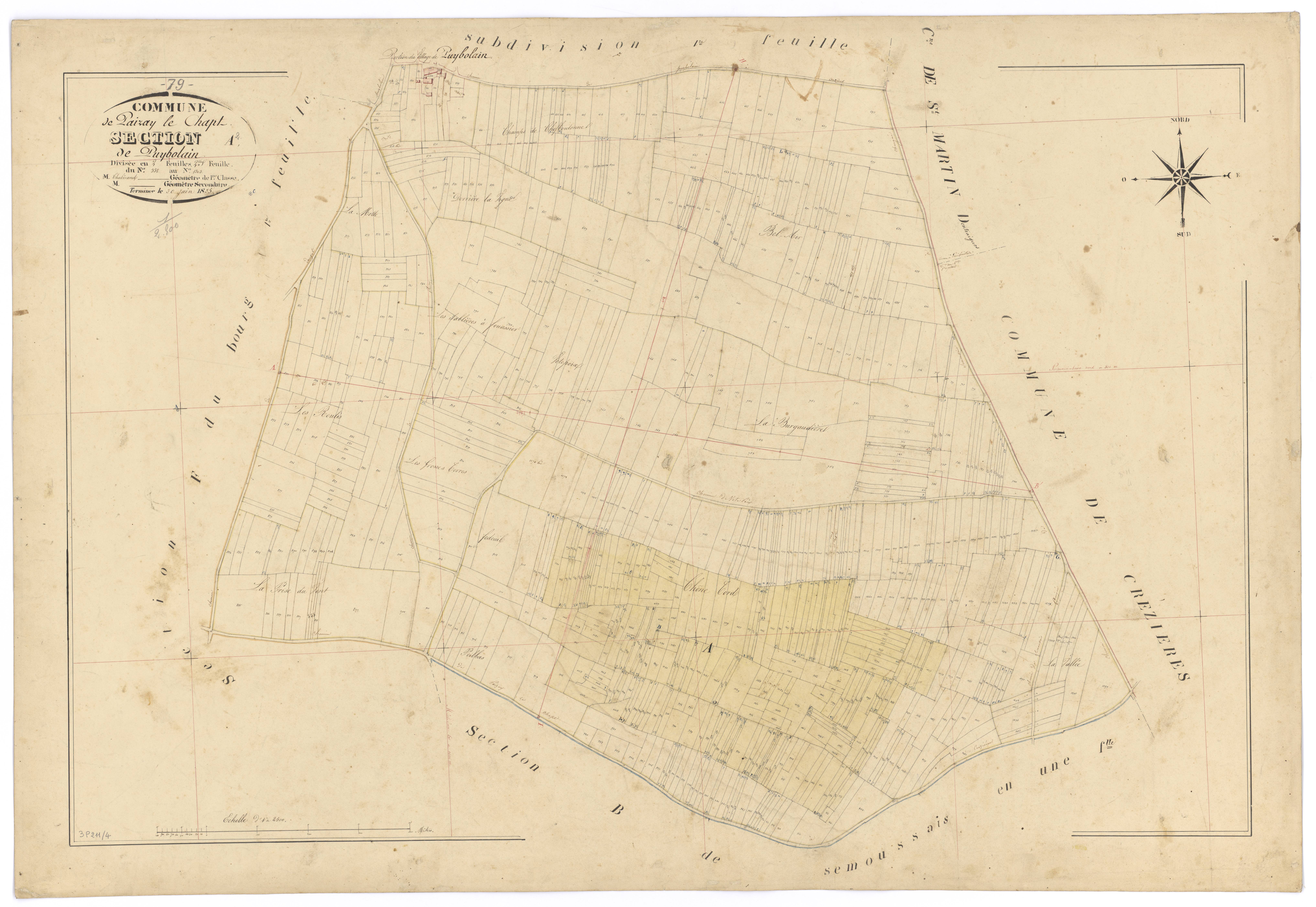Paizay-le-Chapt - FRAD079_CADASTRE_NAPOLEONIEN Section A2 dite de Puybolain