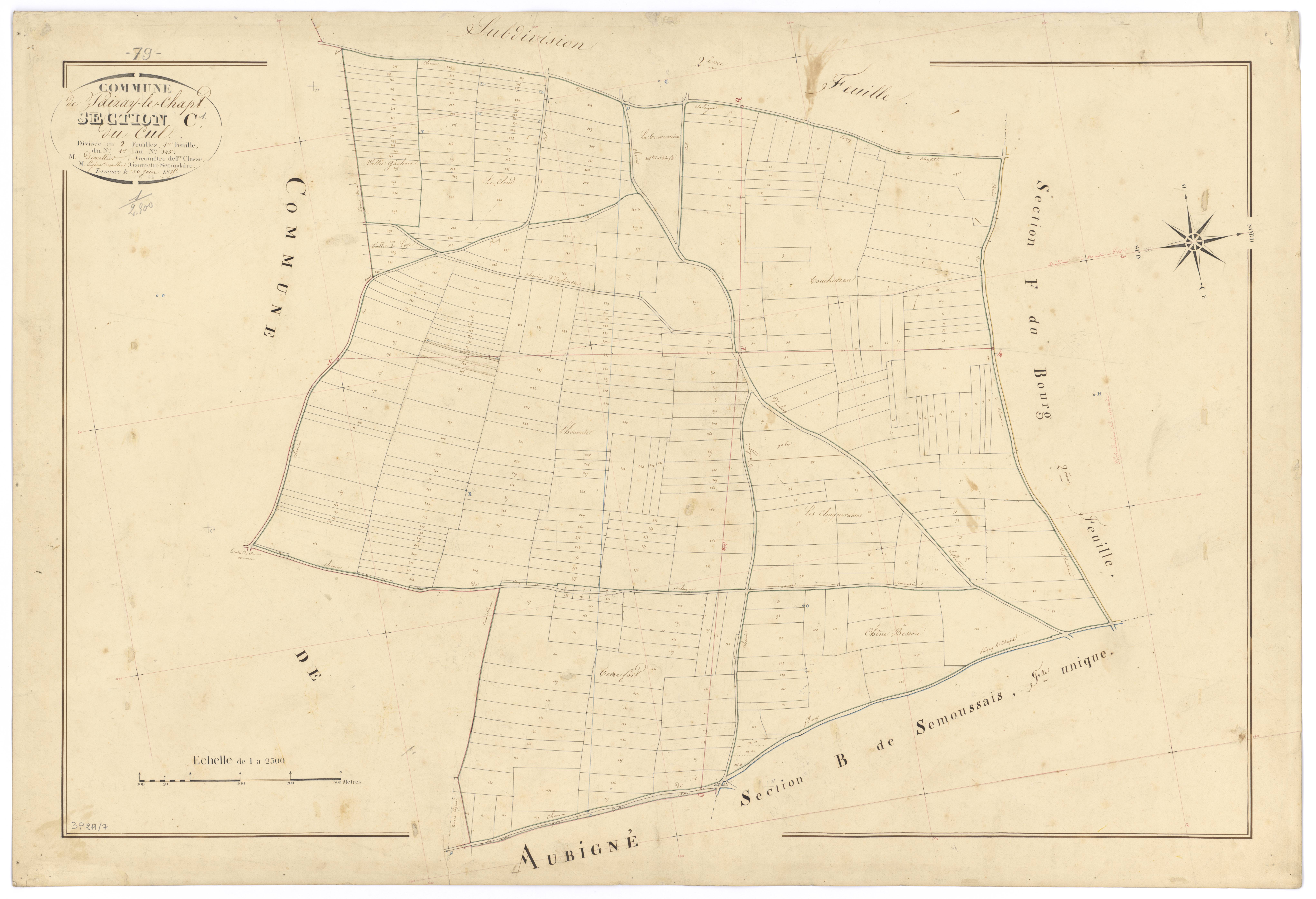 Paizay-le-Chapt - FRAD079_CADASTRE_NAPOLEONIEN Section C1 dite du Cul