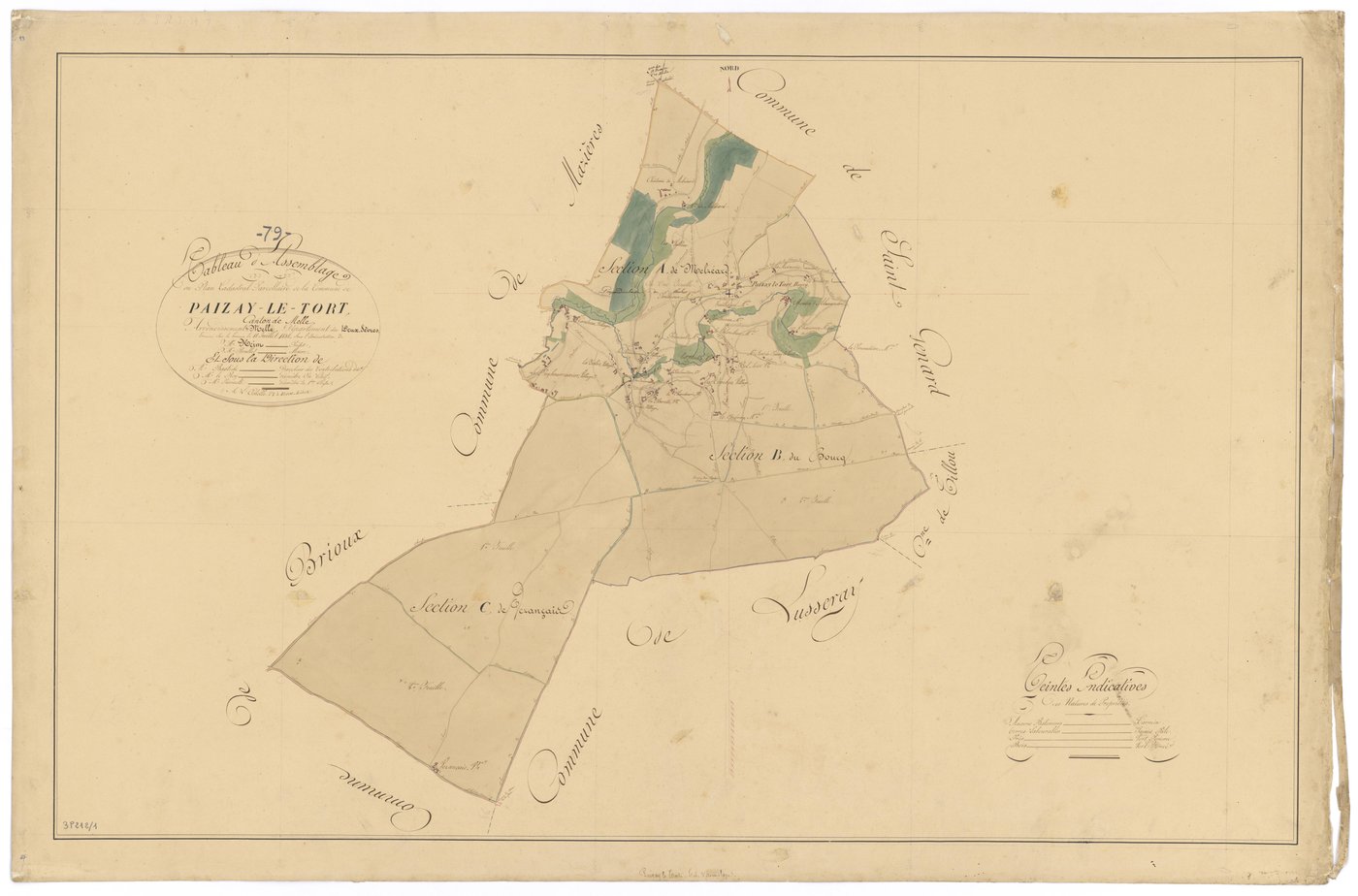 Paizay-le-Tort - FRAD079_CADASTRE_NAPOLEONIEN Tableau d'assemblage 