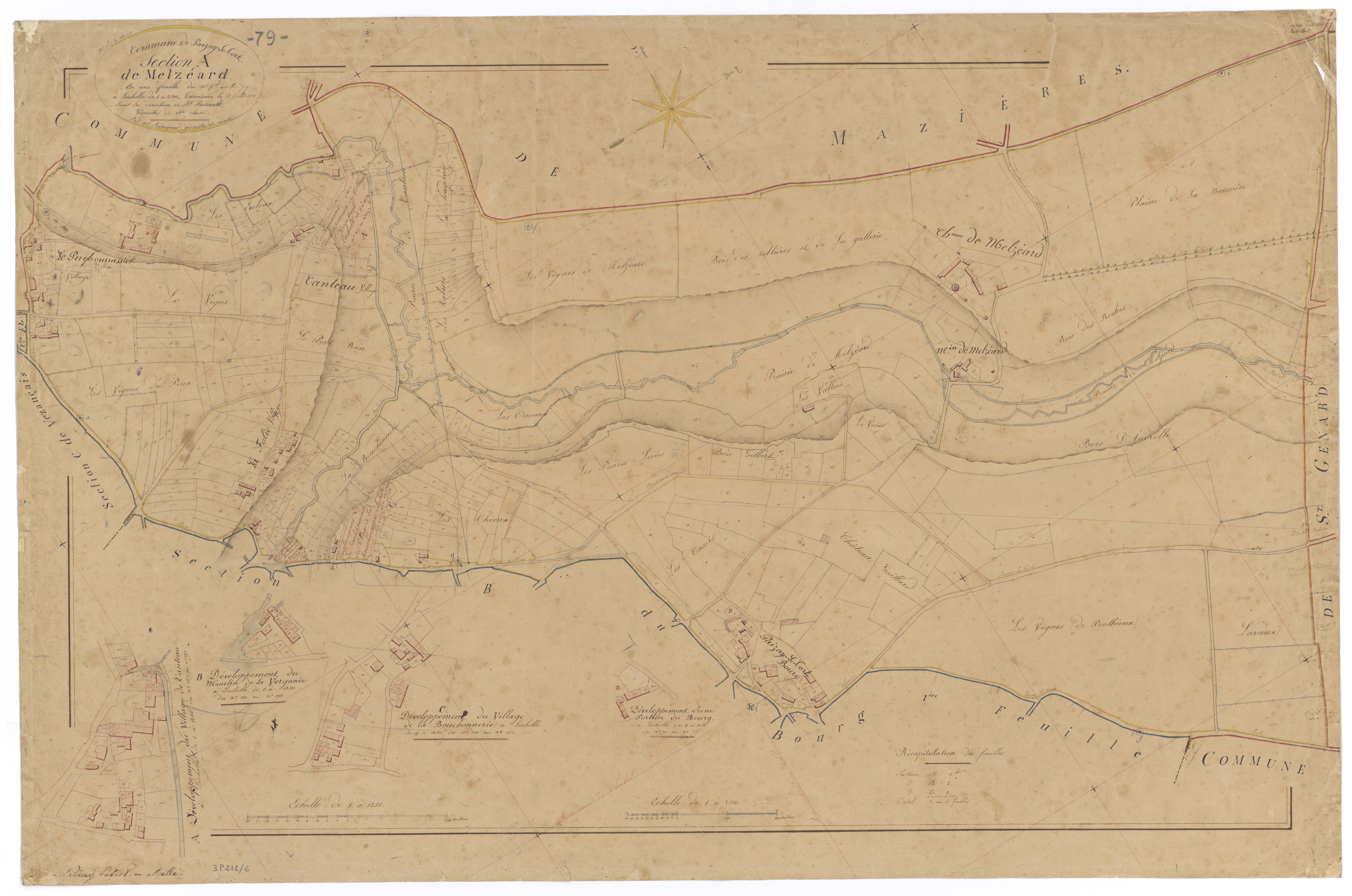 Paizay-le-Tort - FRAD079_CADASTRE_NAPOLEONIEN Section A dite de Melzéard 