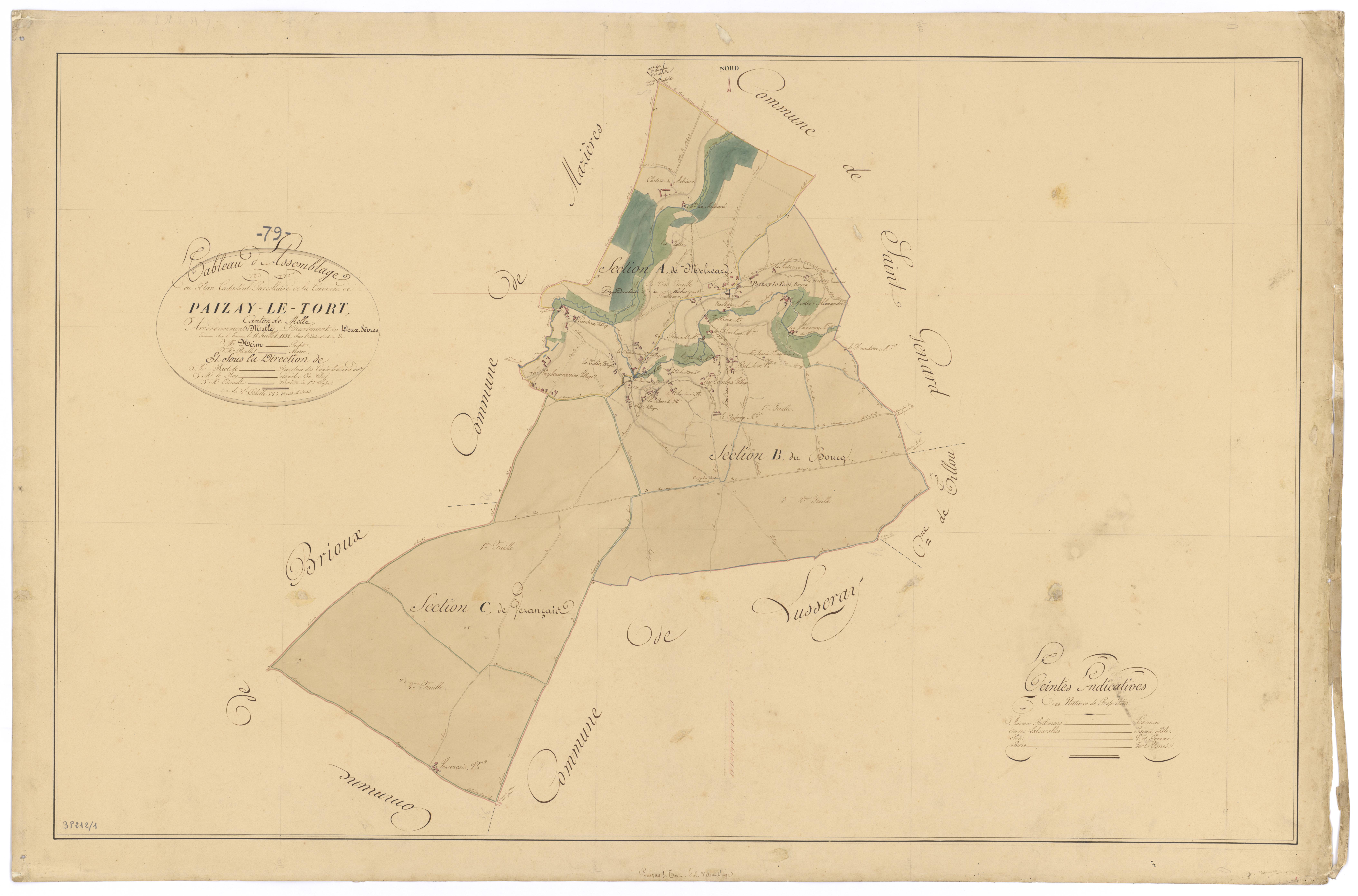 Paizay-le-Tort - FRAD079_CADASTRE_NAPOLEONIEN Tableau d'assemblage 