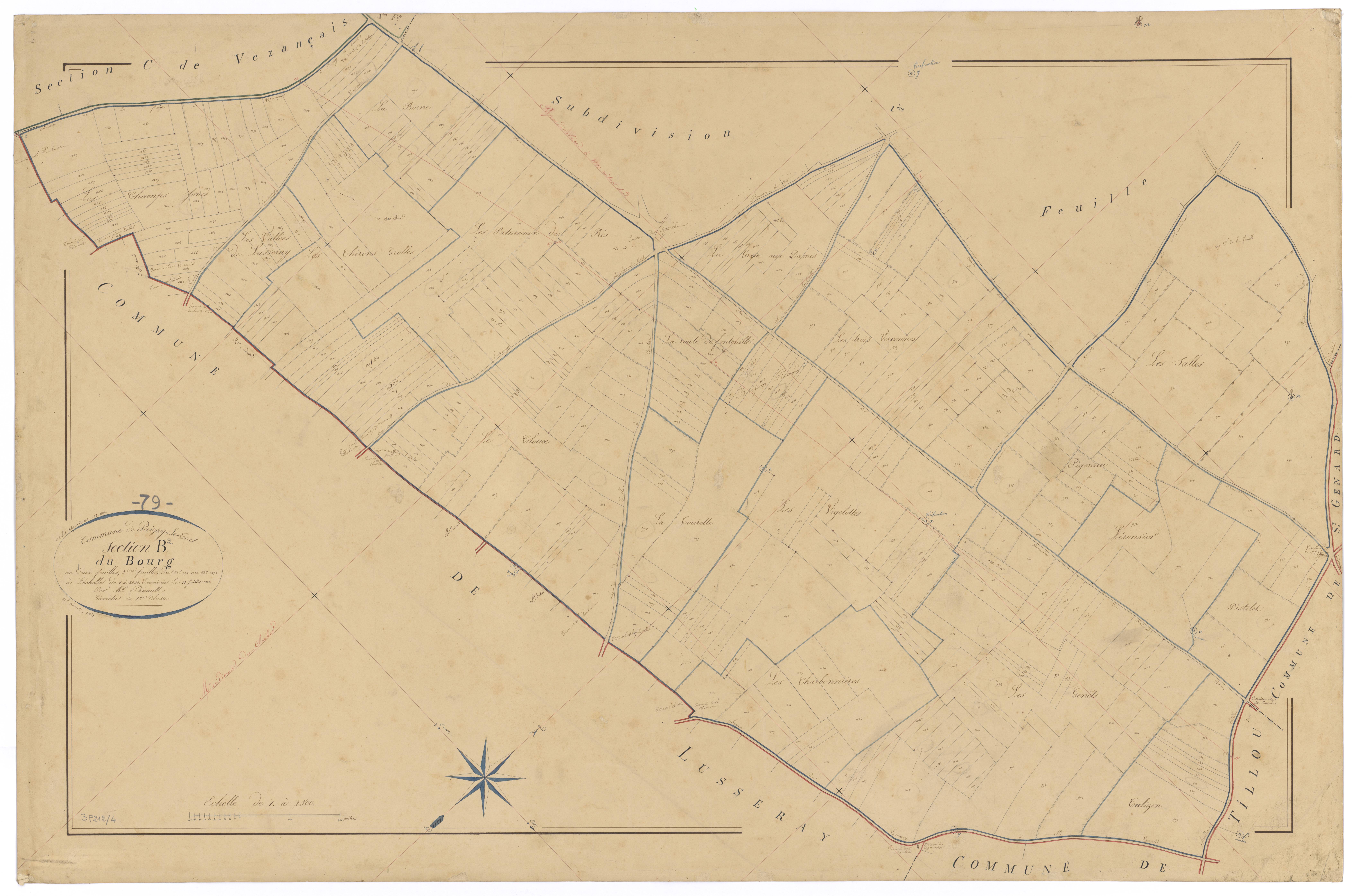 Paizay-le-Tort - FRAD079_CADASTRE_NAPOLEONIEN Section B2 dite du Bourg 