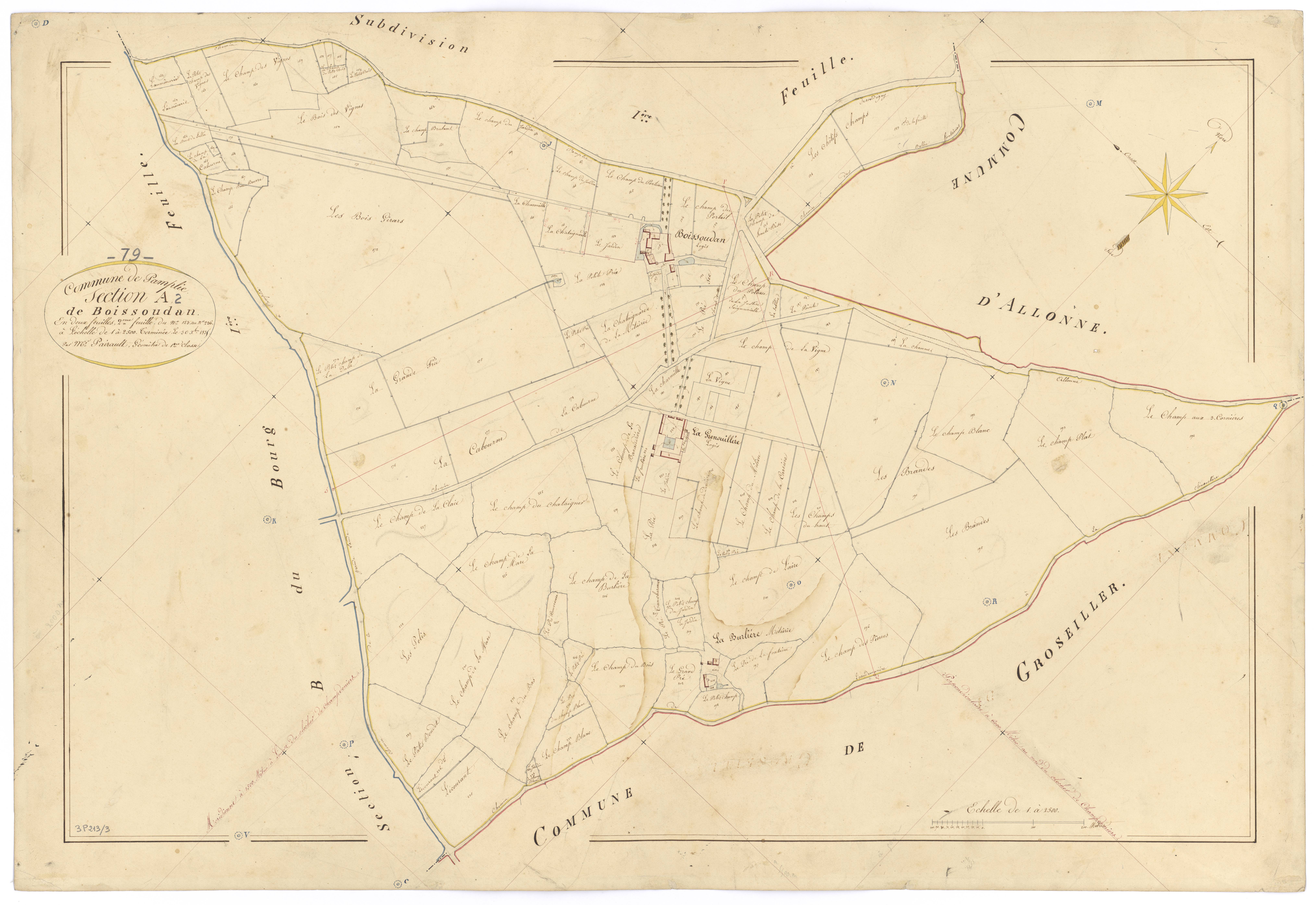 Pamplie - FRAD079_CADASTRE_NAPOLEONIEN Section A2 dite du Boissoudan