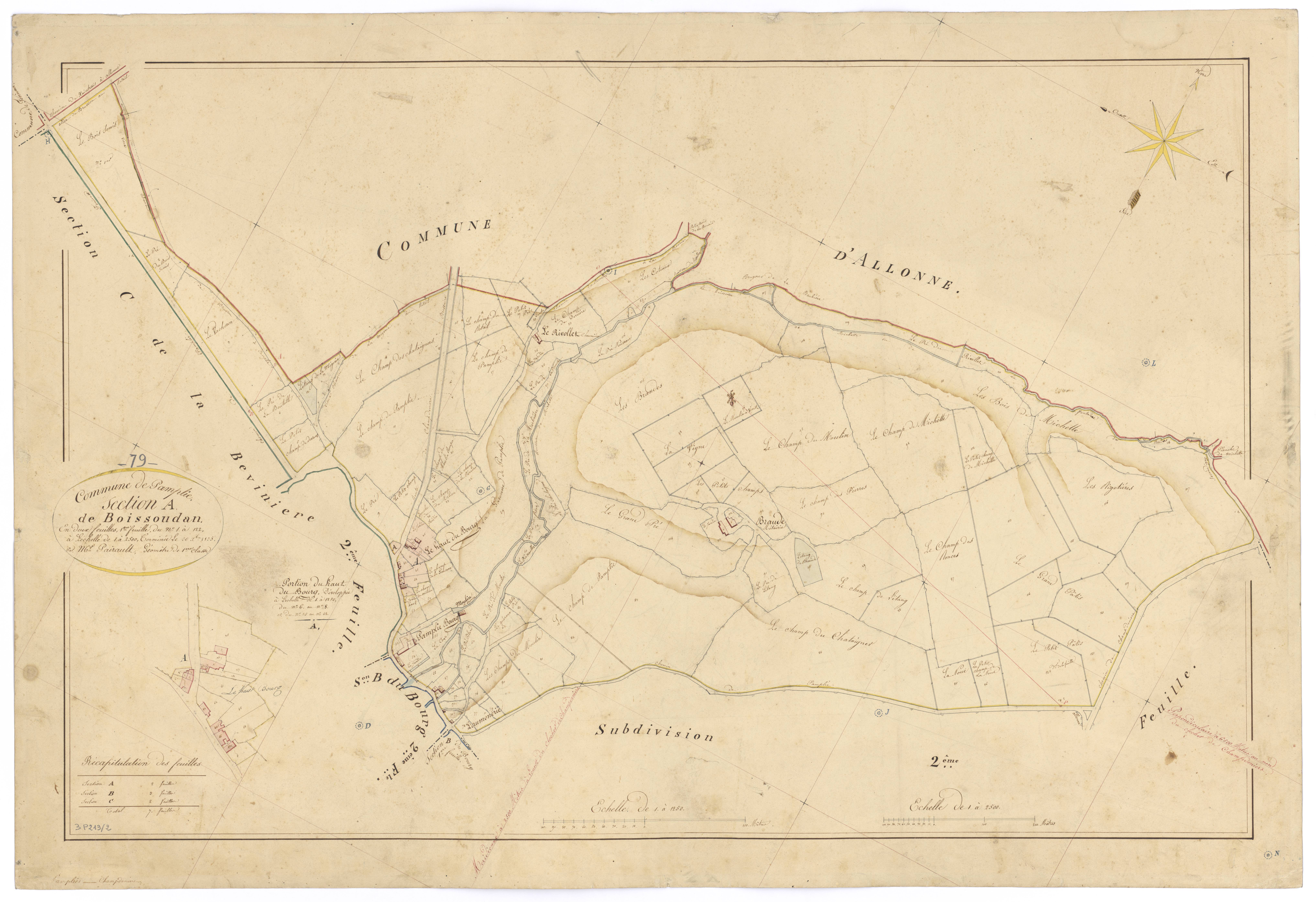 Pamplie - FRAD079_CADASTRE_NAPOLEONIEN Section A1 dite du Boissoudan