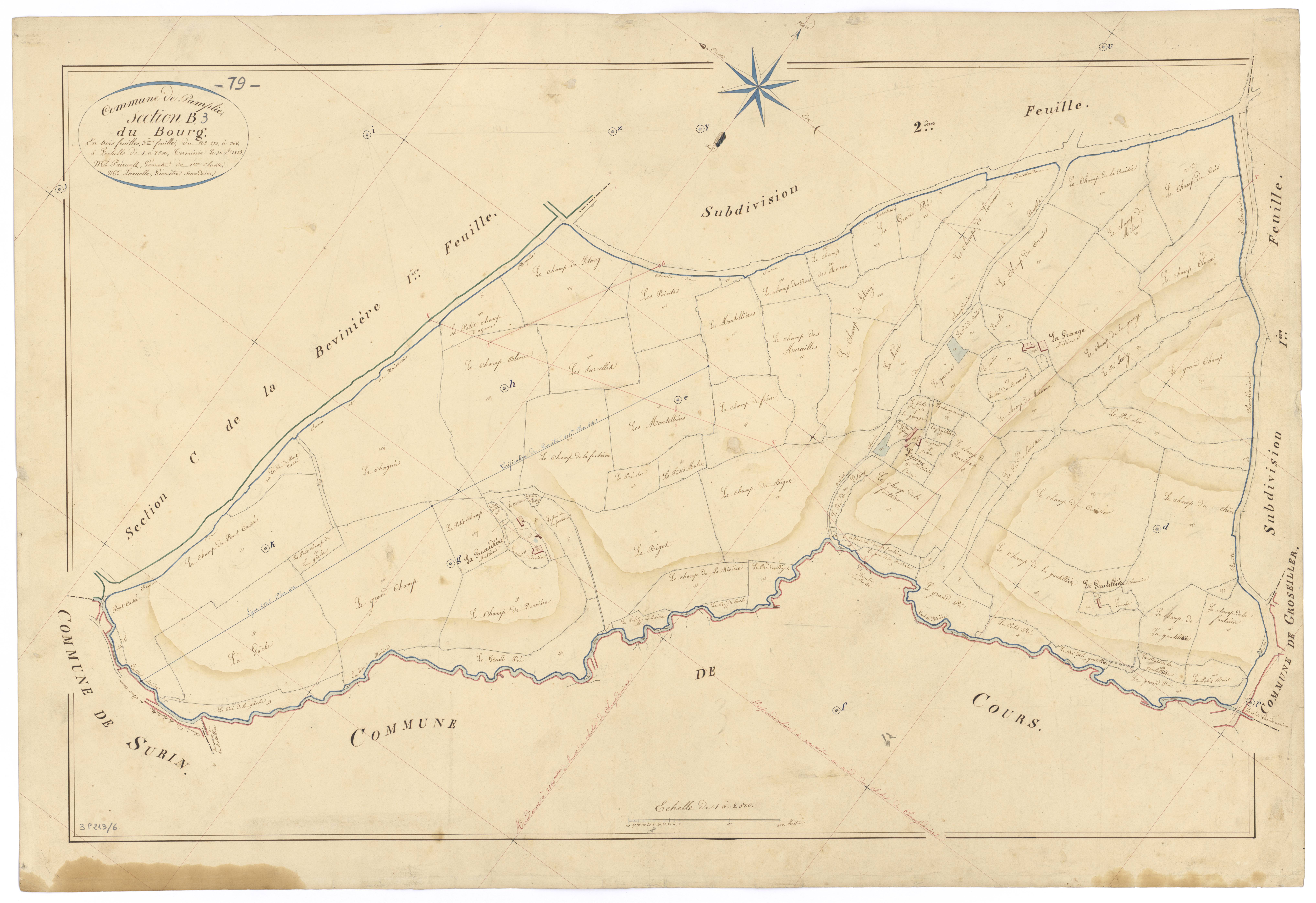 Pamplie - FRAD079_CADASTRE_NAPOLEONIEN Section B3 dite du Bourg