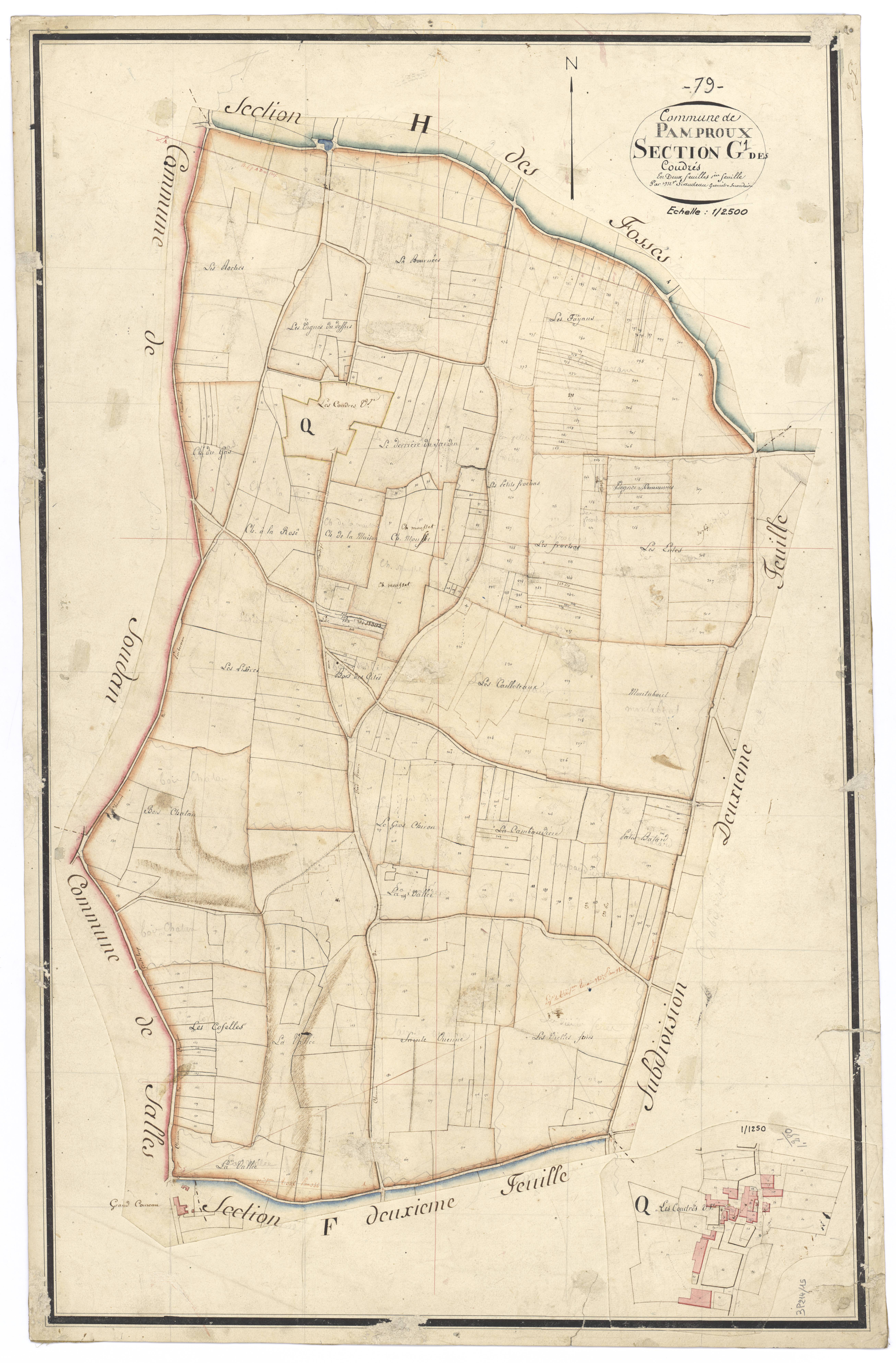 Pamproux - FRAD079_CADASTRE_NAPOLEONIEN Section G1 dite des Coudrés 