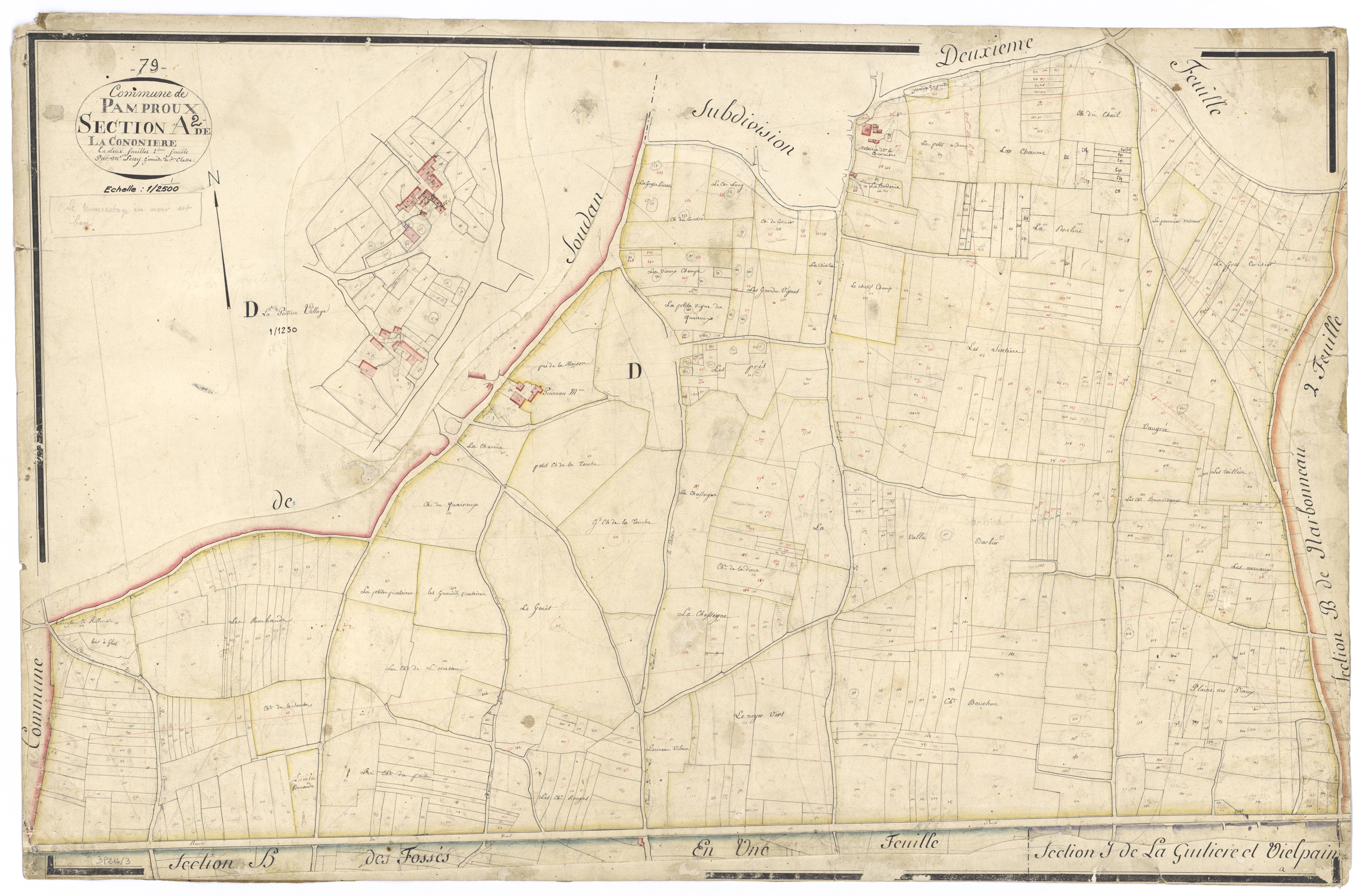 Pamproux - FRAD079_CADASTRE_NAPOLEONIEN Section A2 dite de la Cononière 