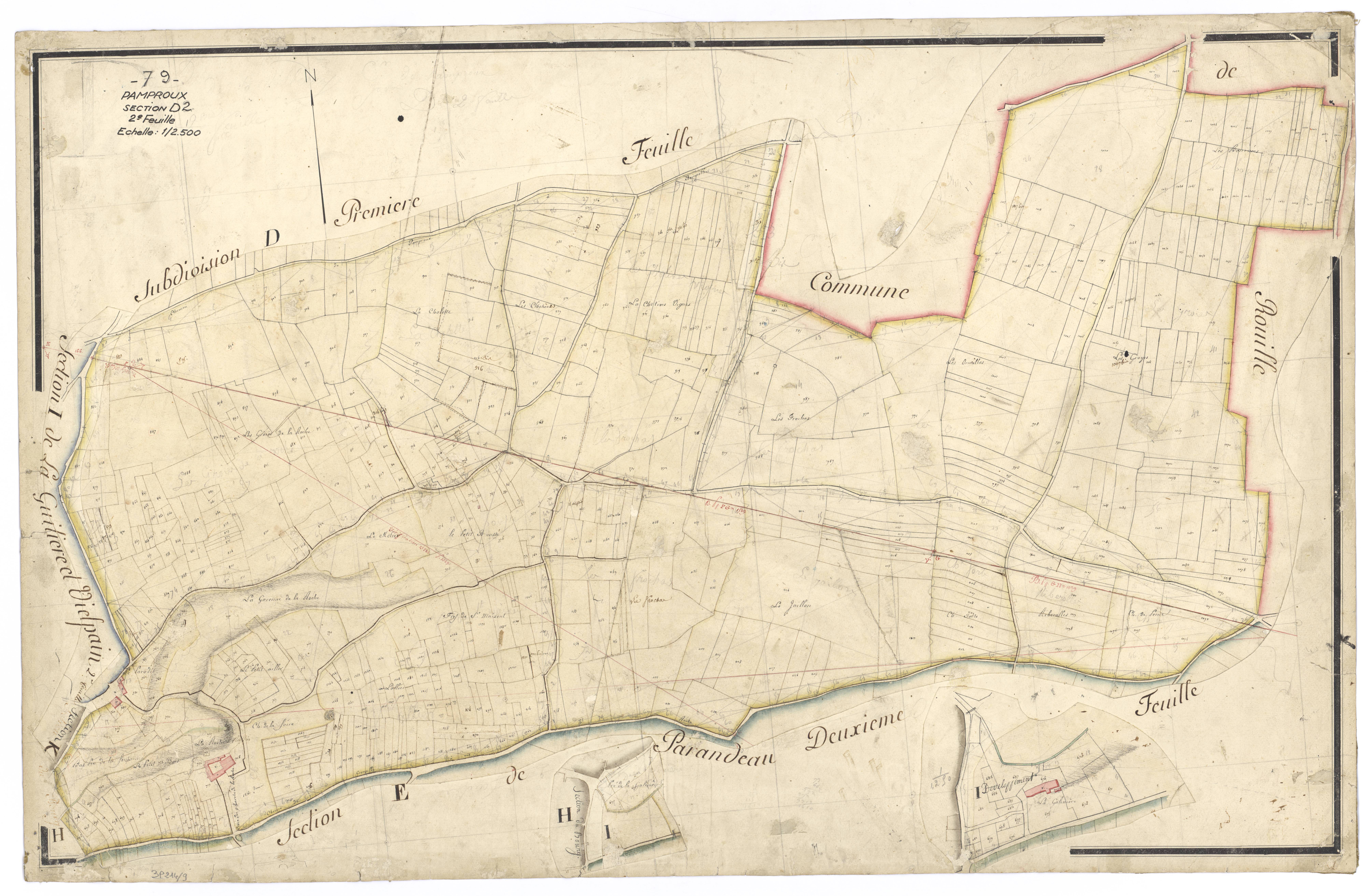 Pamproux - FRAD079_CADASTRE_NAPOLEONIEN Section D2 dite de la Villeday 