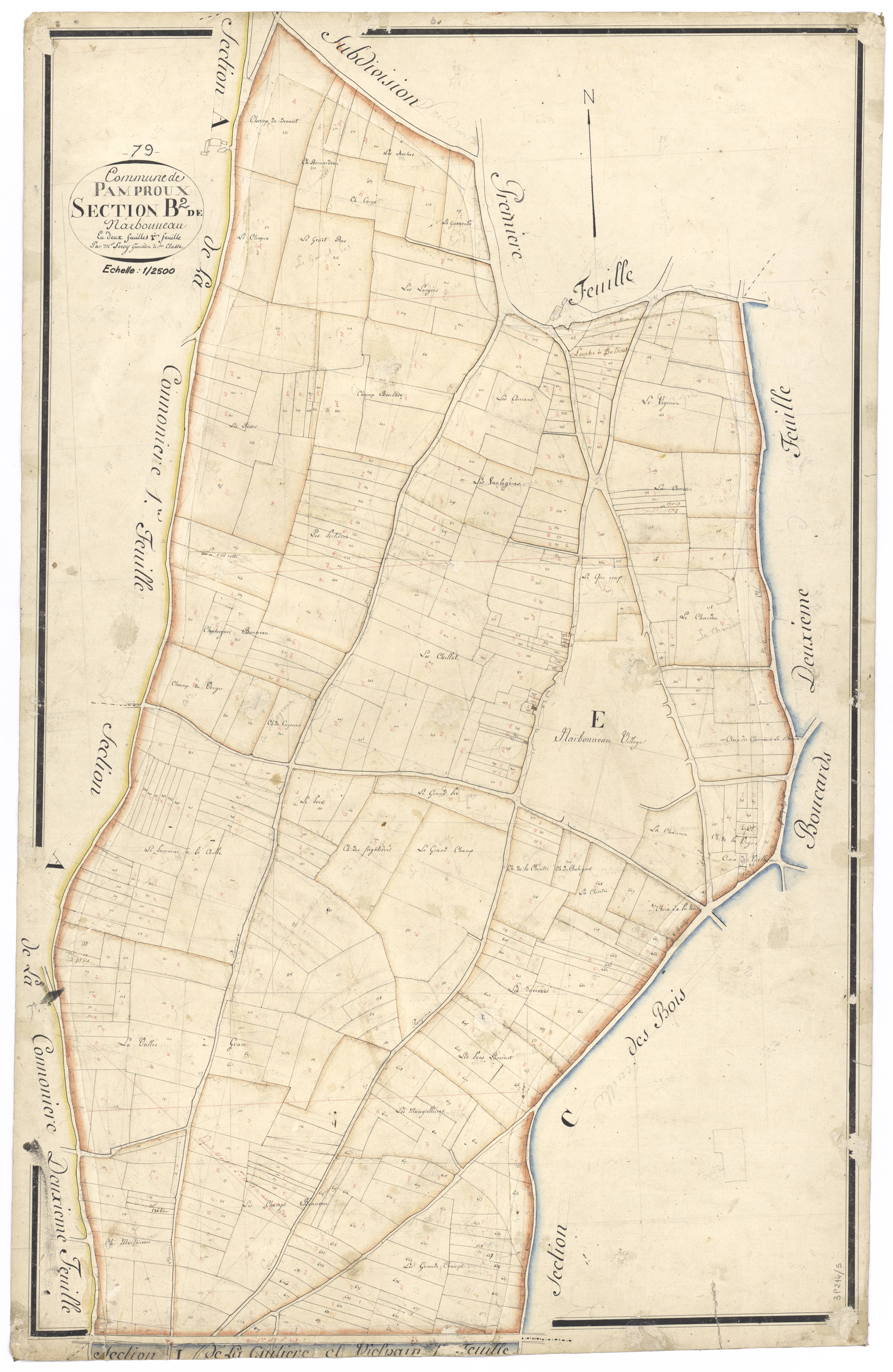 Pamproux - FRAD079_CADASTRE_NAPOLEONIEN Section B2 dite de Narbonneau 