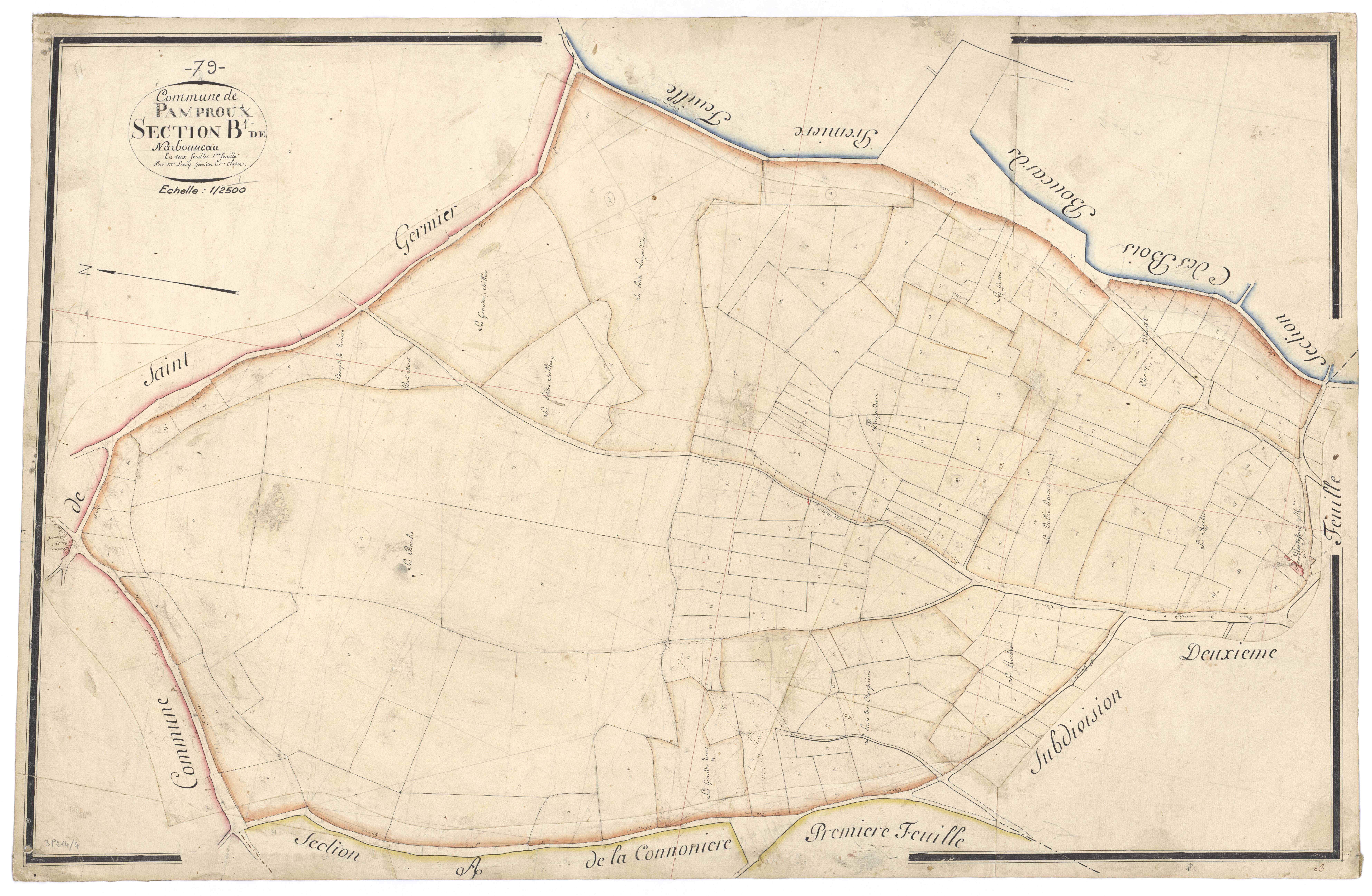 Pamproux - FRAD079_CADASTRE_NAPOLEONIEN Section B1 dite de Narbonneau 