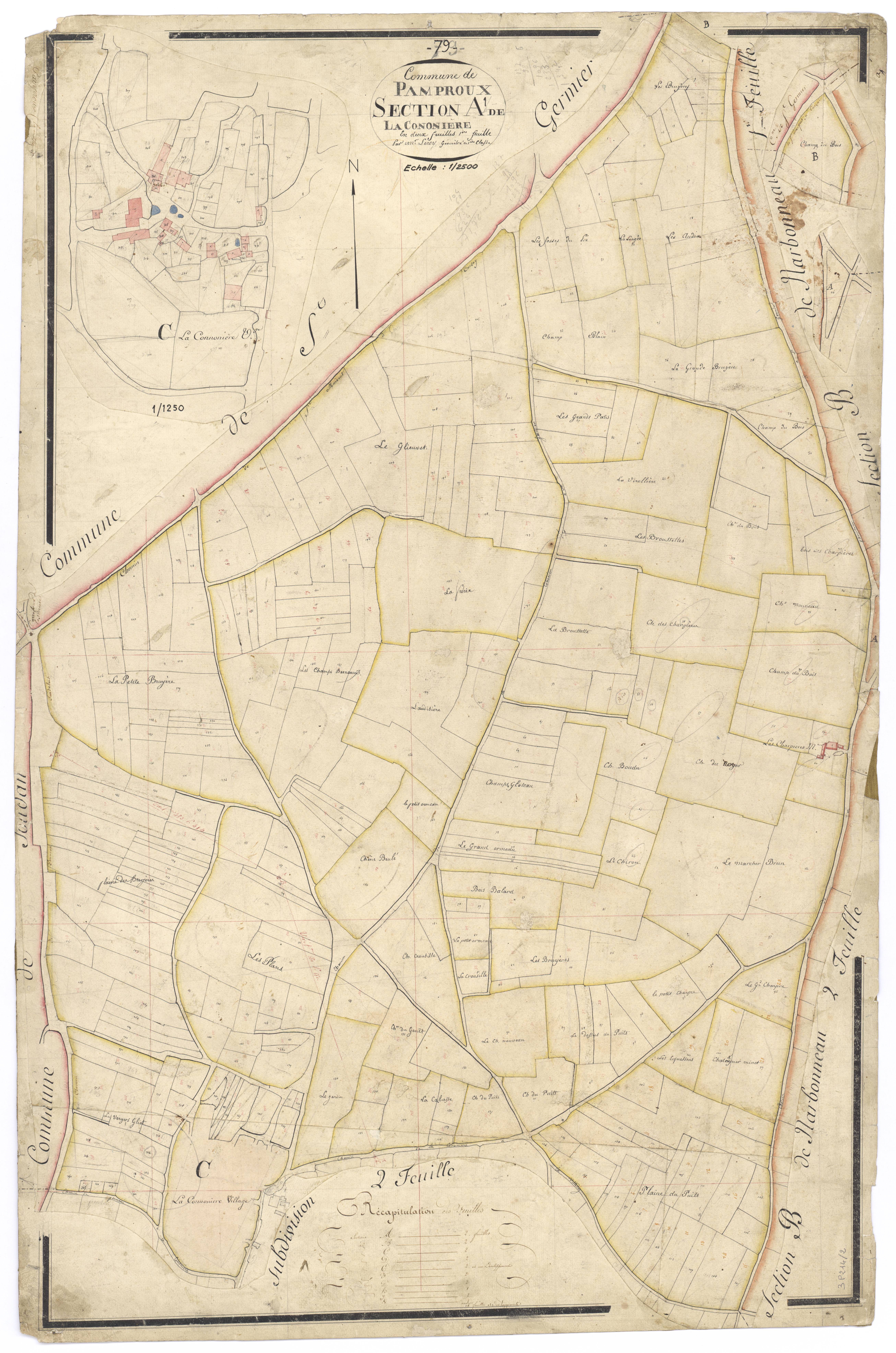 Pamproux - FRAD079_CADASTRE_NAPOLEONIEN Section A1 dite de la Cononière 