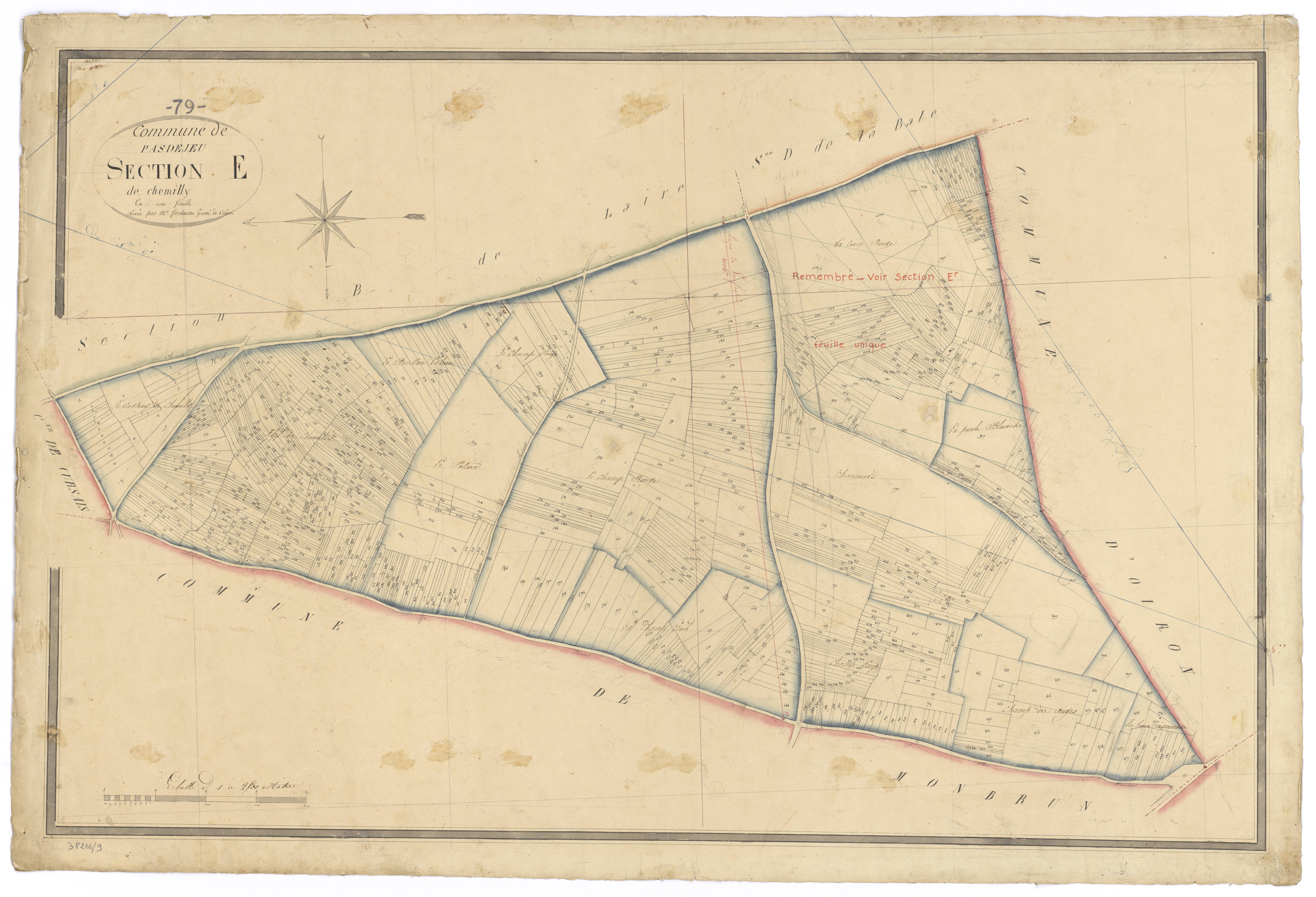Pas-de-Jeu - FRAD079_CADASTRE_NAPOLEONIEN Section E dite de Chemilly