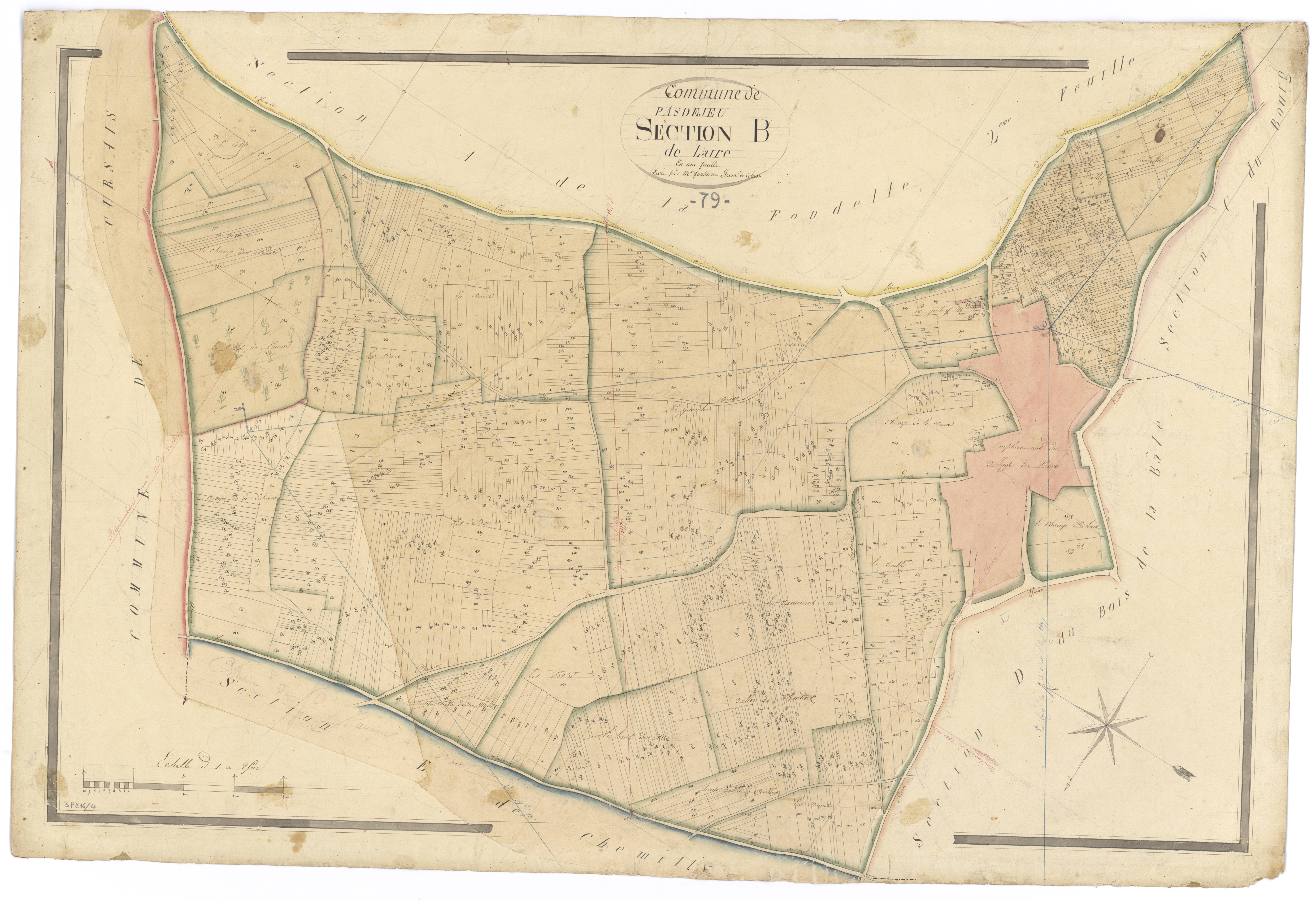 Pas-de-Jeu - FRAD079_CADASTRE_NAPOLEONIEN Section B dite de Laire