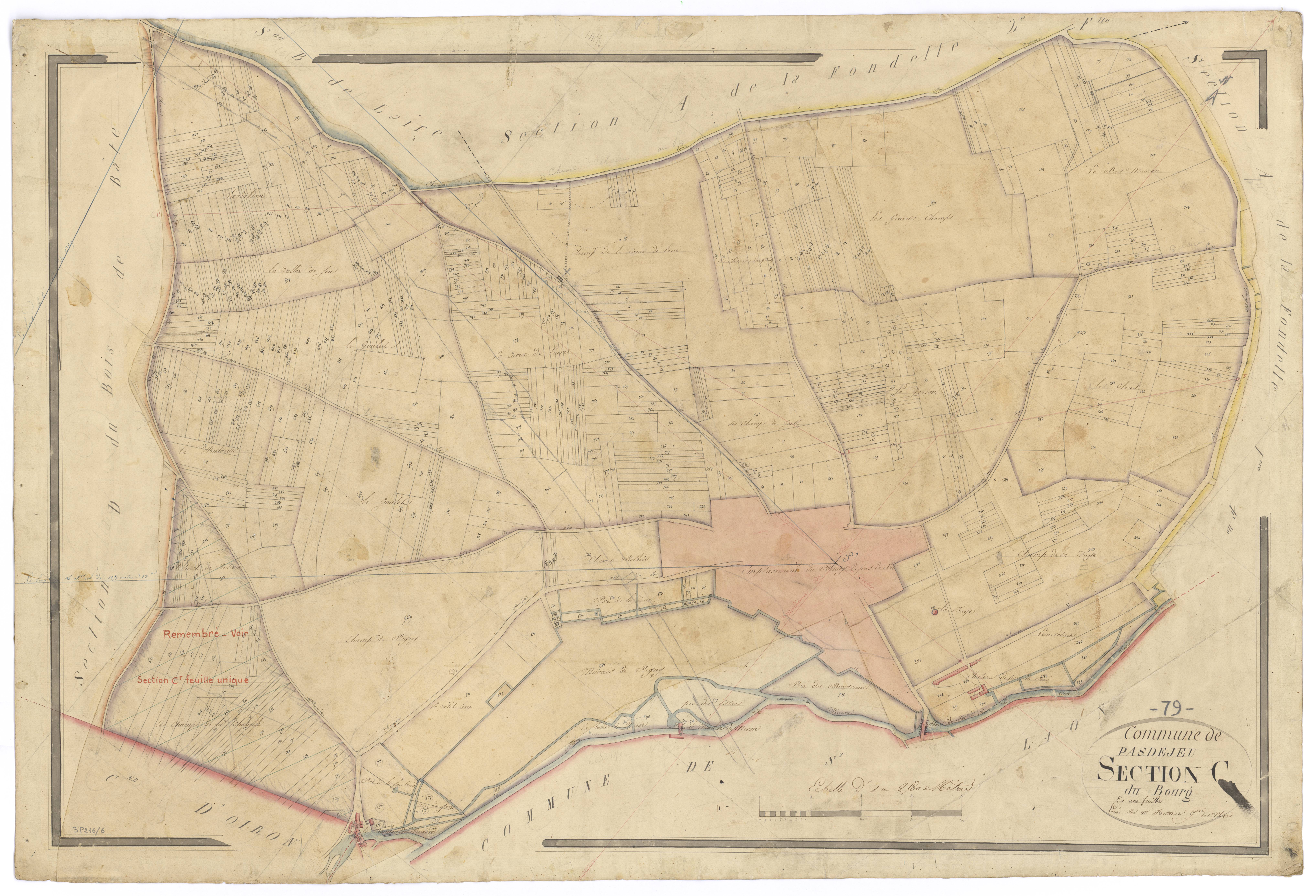 Pas-de-Jeu - FRAD079_CADASTRE_NAPOLEONIEN Section C dite du Bourg