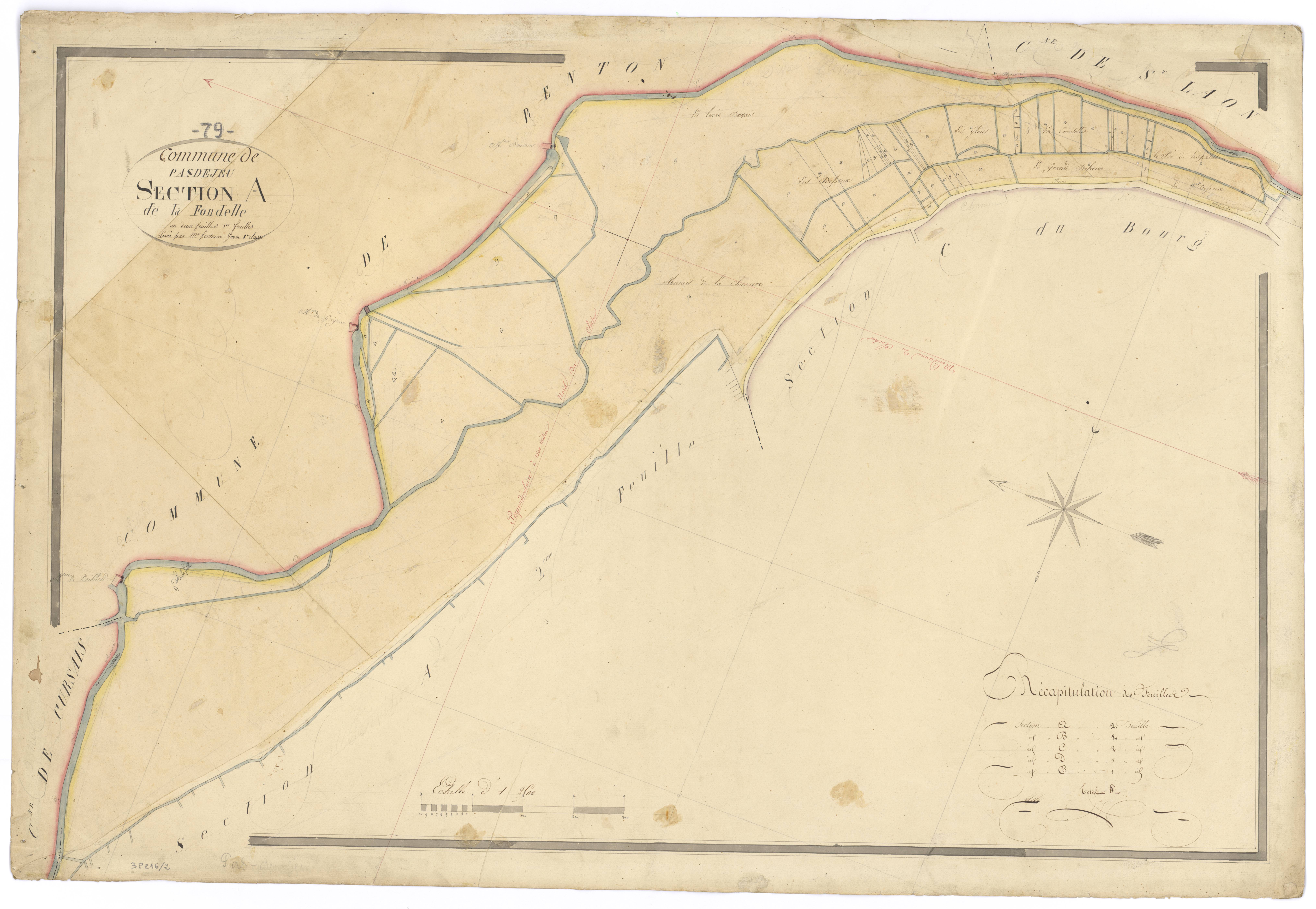 Pas-de-Jeu - FRAD079_CADASTRE_NAPOLEONIEN Section A1 dite de la Fondelle
