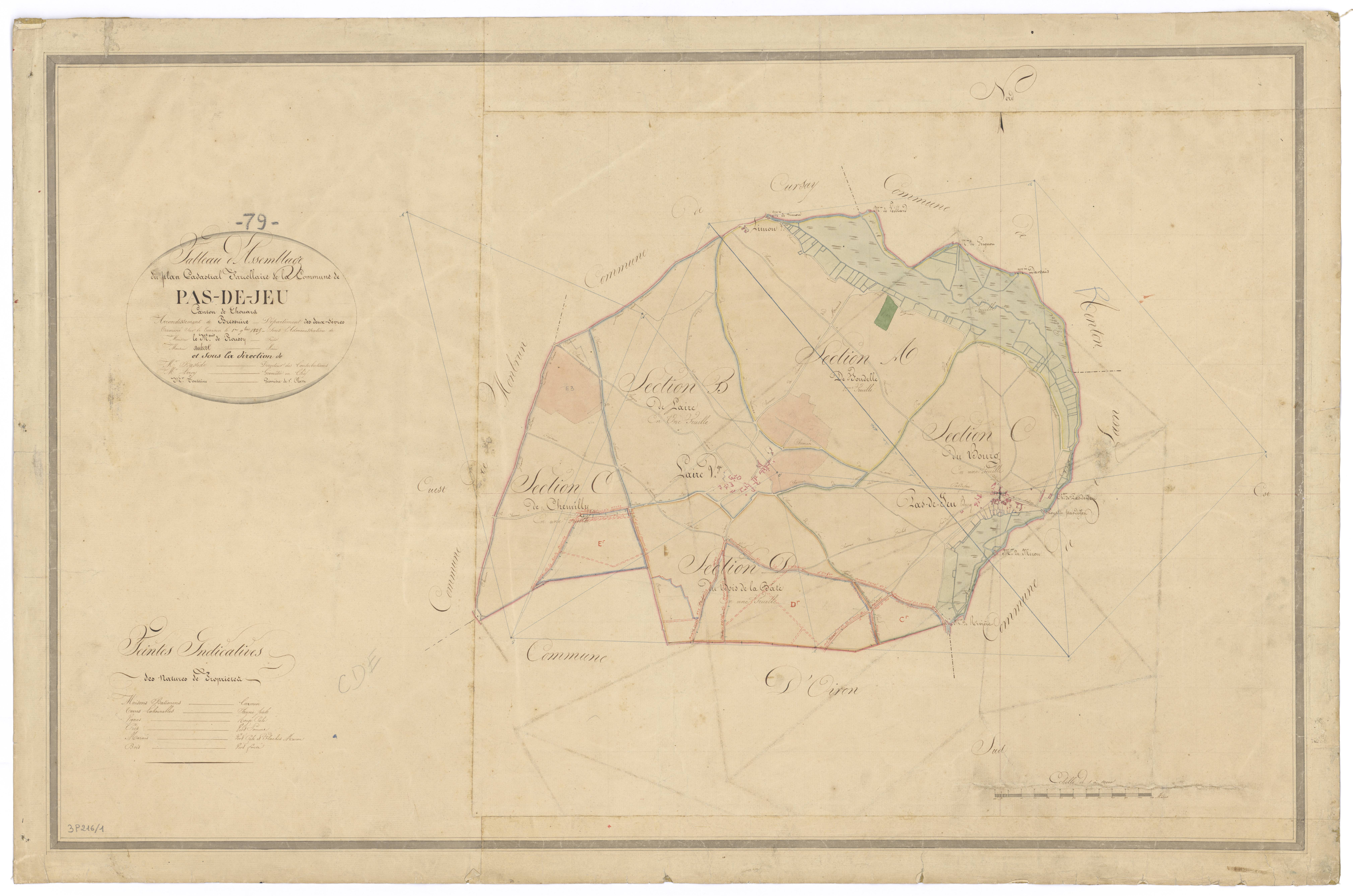 Pas-de-Jeu - FRAD079_CADASTRE_NAPOLEONIEN Tableau d'assemblage