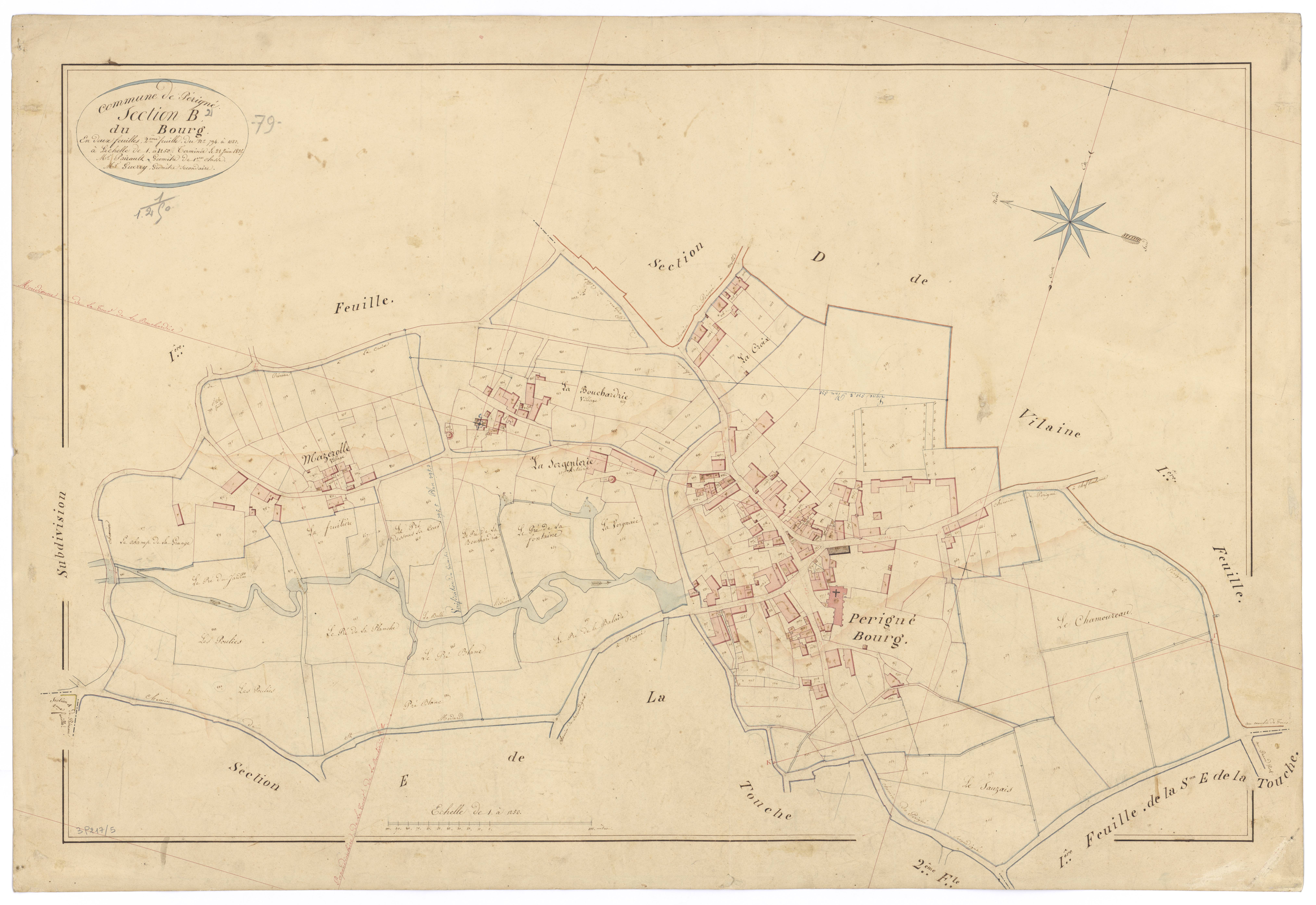 Périgné - FRAD079_CADASTRE_NAPOLEONIEN Section B2 dite du Bourg 