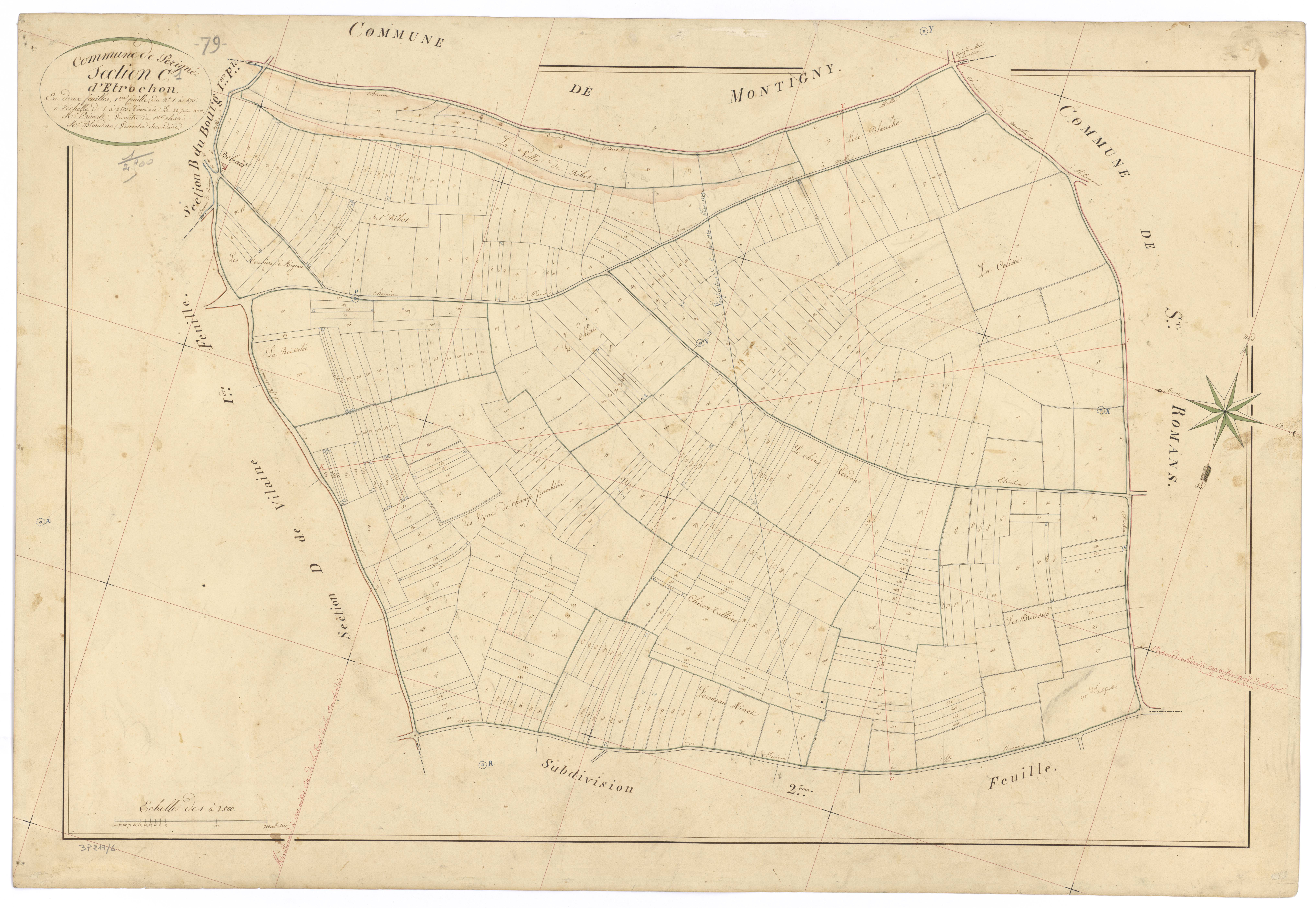 Périgné - FRAD079_CADASTRE_NAPOLEONIEN Section C1 dite d'Etrochon 
