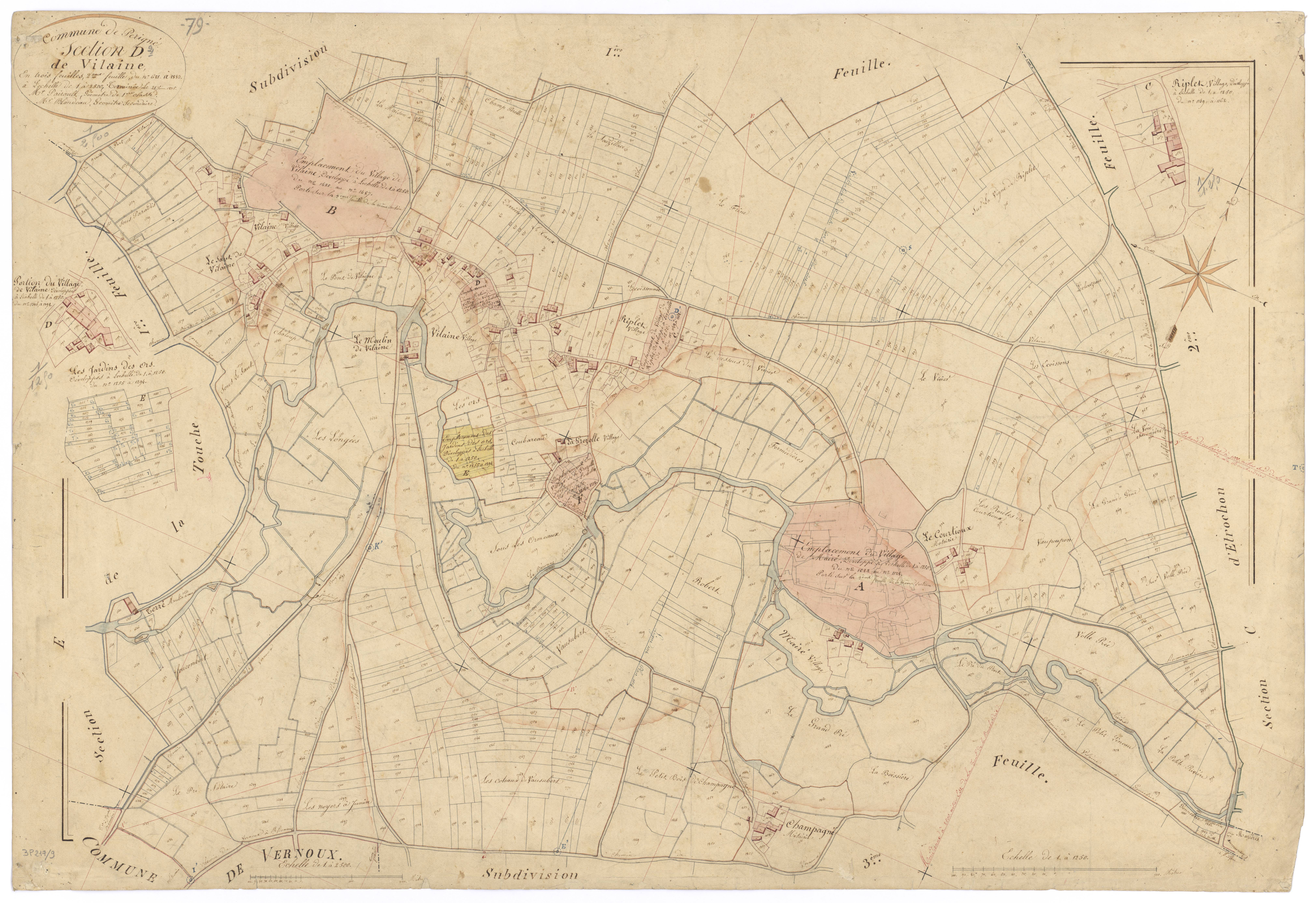 Périgné - FRAD079_CADASTRE_NAPOLEONIEN Section D2 dite de Vilaine 