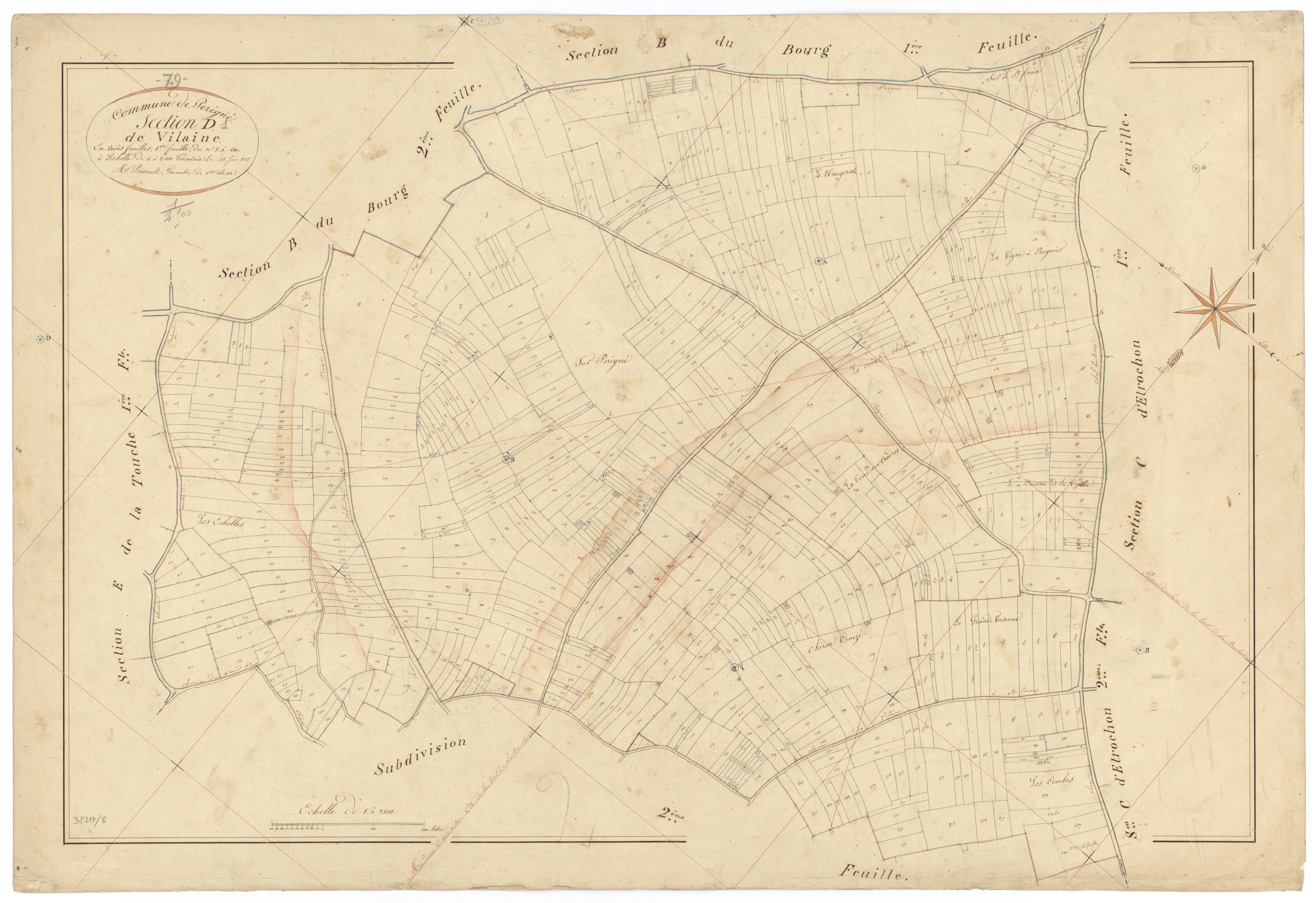 Périgné - FRAD079_CADASTRE_NAPOLEONIEN Section D1 dite de Vilaine 