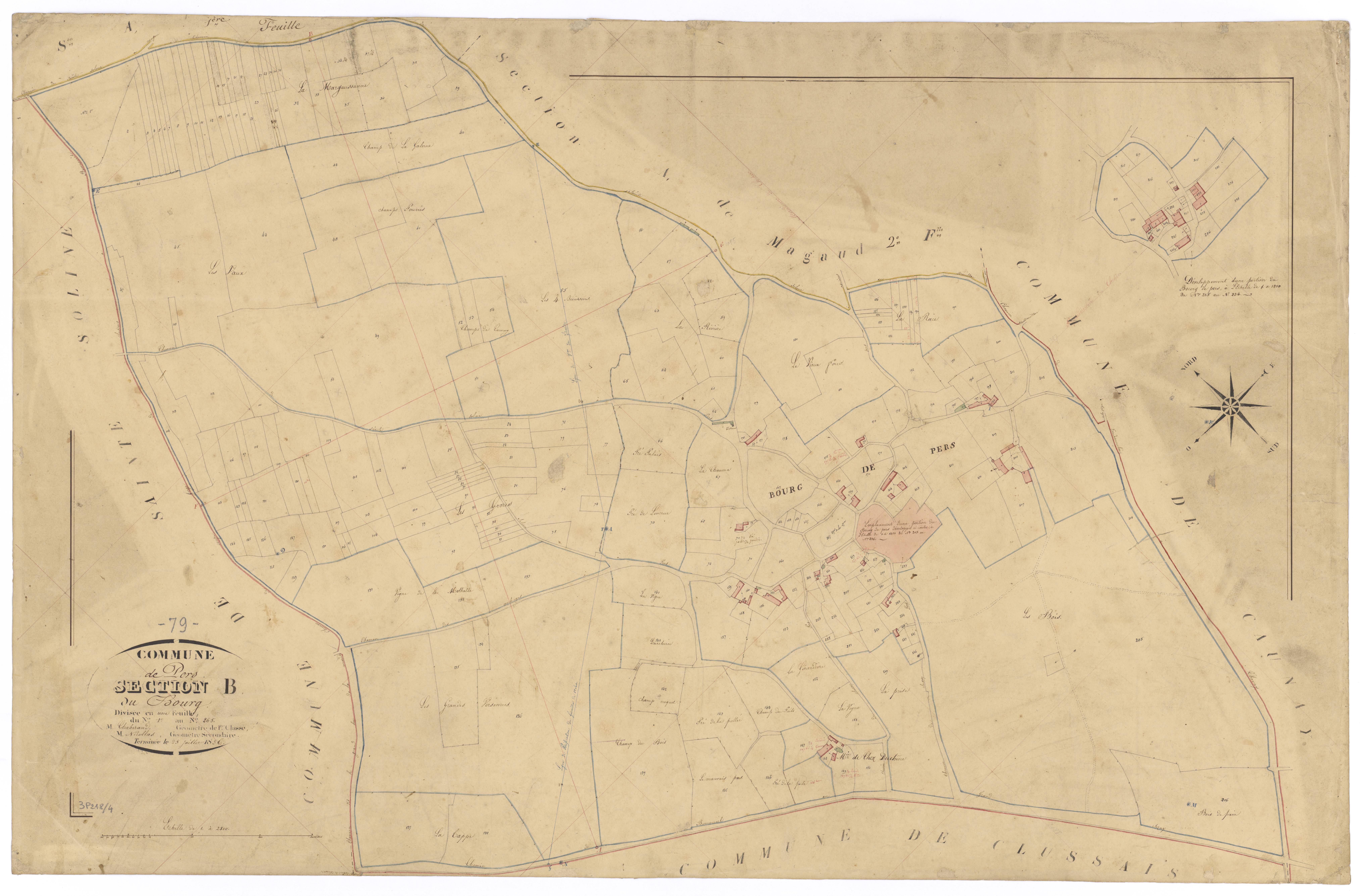 Pers - FRAD079_CADASTRE_NAPOLEONIEN Section B dite du Bourg