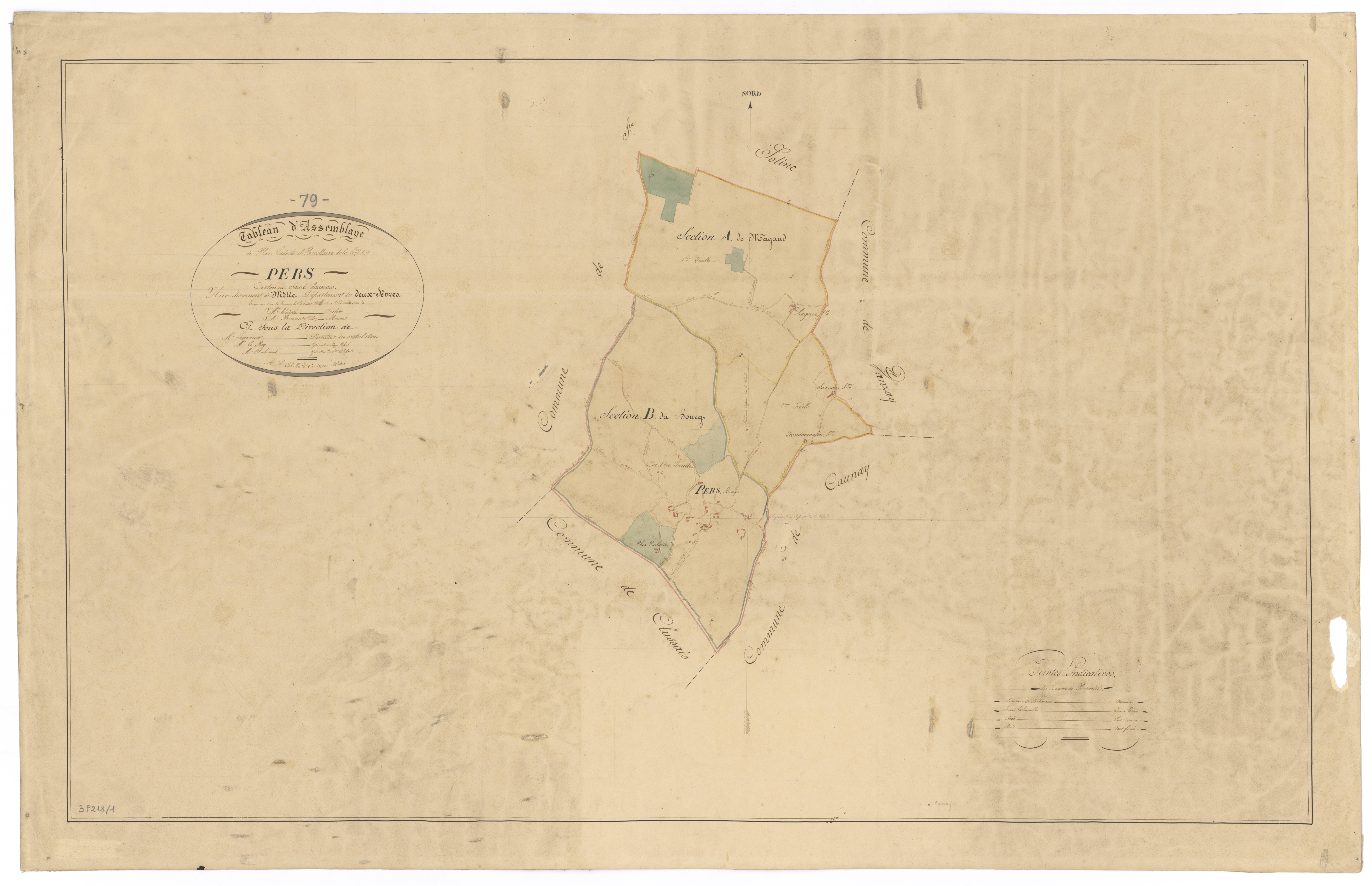 Pers - FRAD079_CADASTRE_NAPOLEONIEN Tableau d'assemblage 