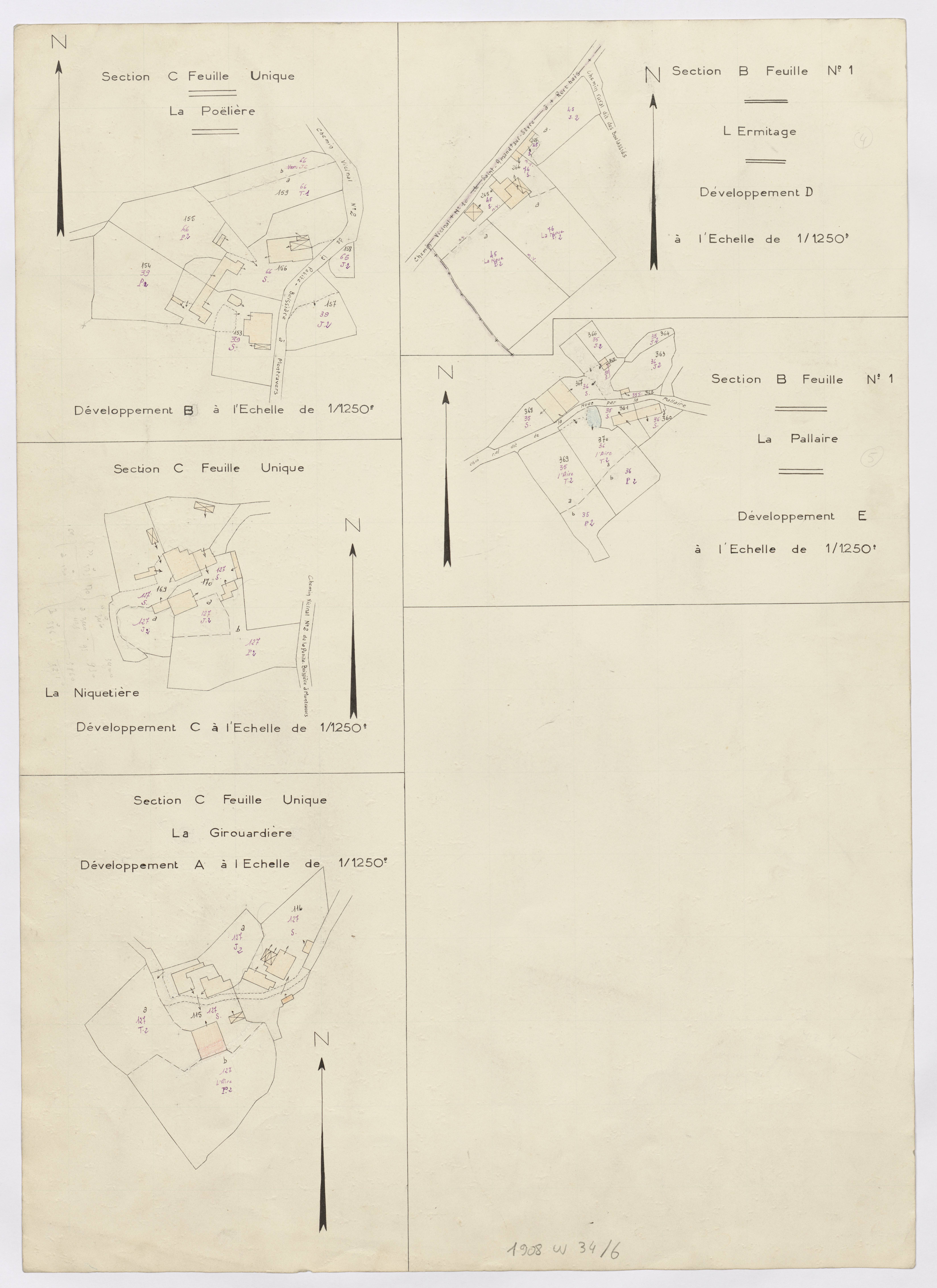 La Petite-Boissière - FRAD079_CADASTRE_RECENT Développement des sections B et C (Développements A, B et C)