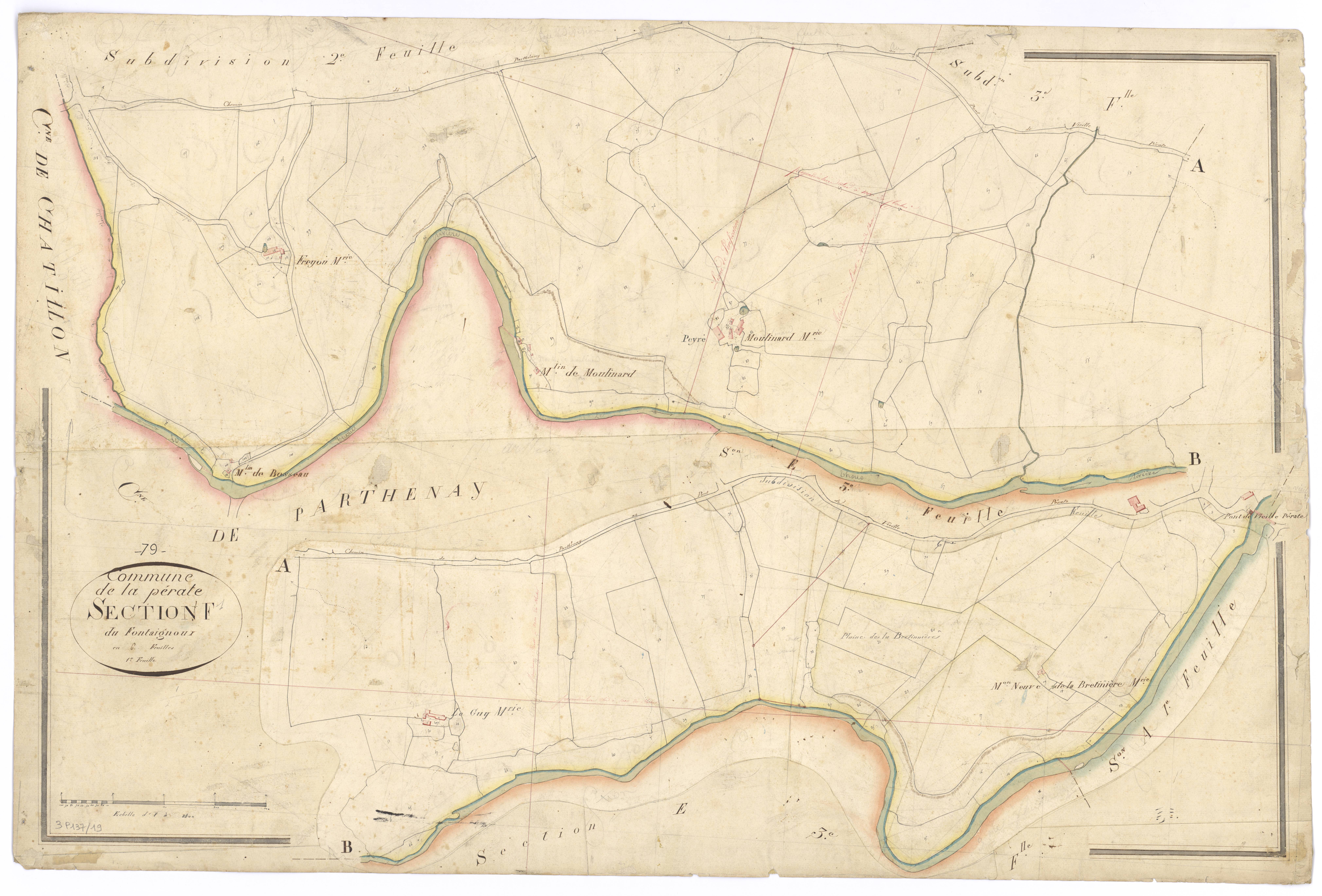 La Peyratte - FRAD079_CADASTRE_NAPOLEONIEN Section F1 dite du Fontaignoux