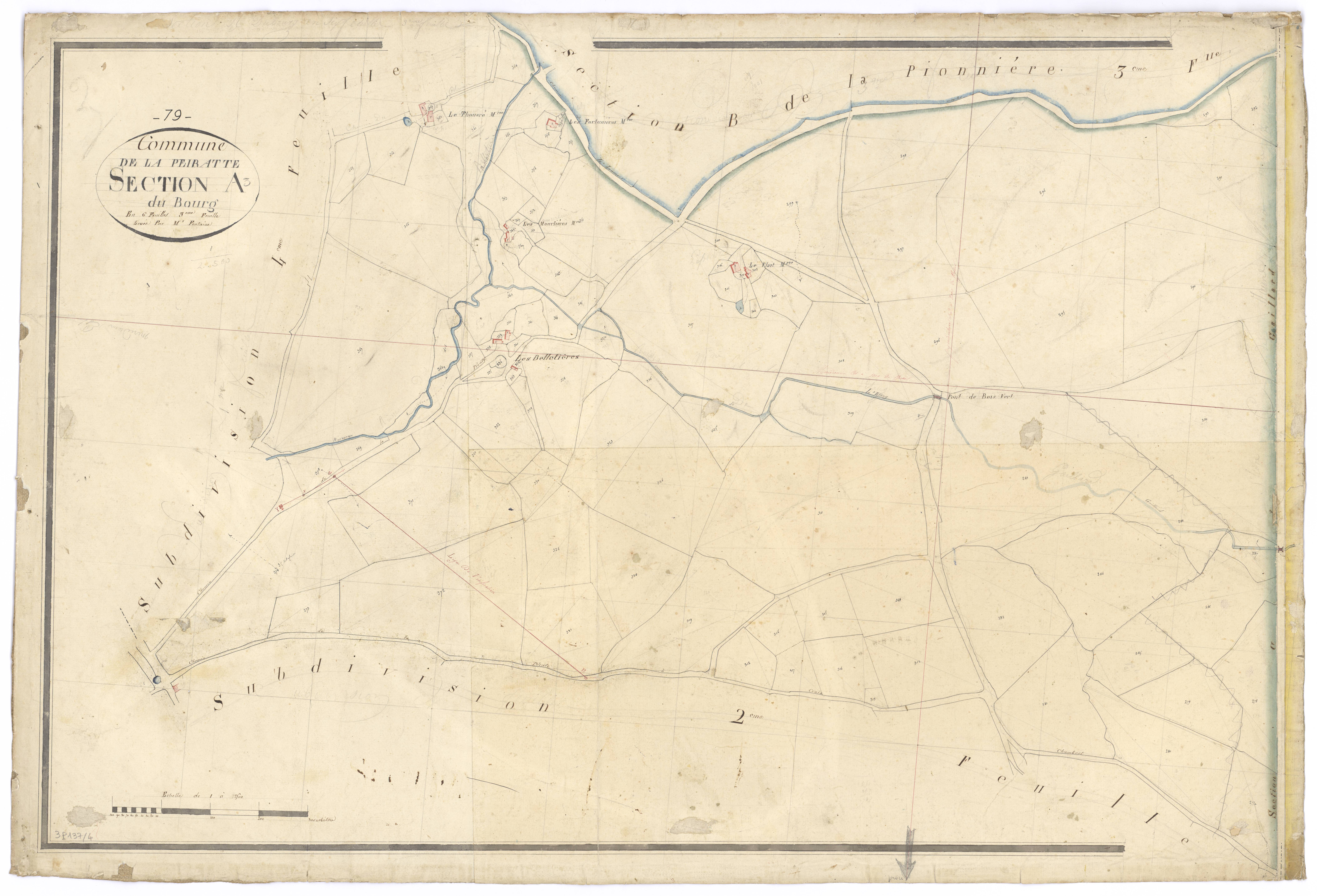 La Peyratte - FRAD079_CADASTRE_NAPOLEONIEN Section A3 dite du Bourg